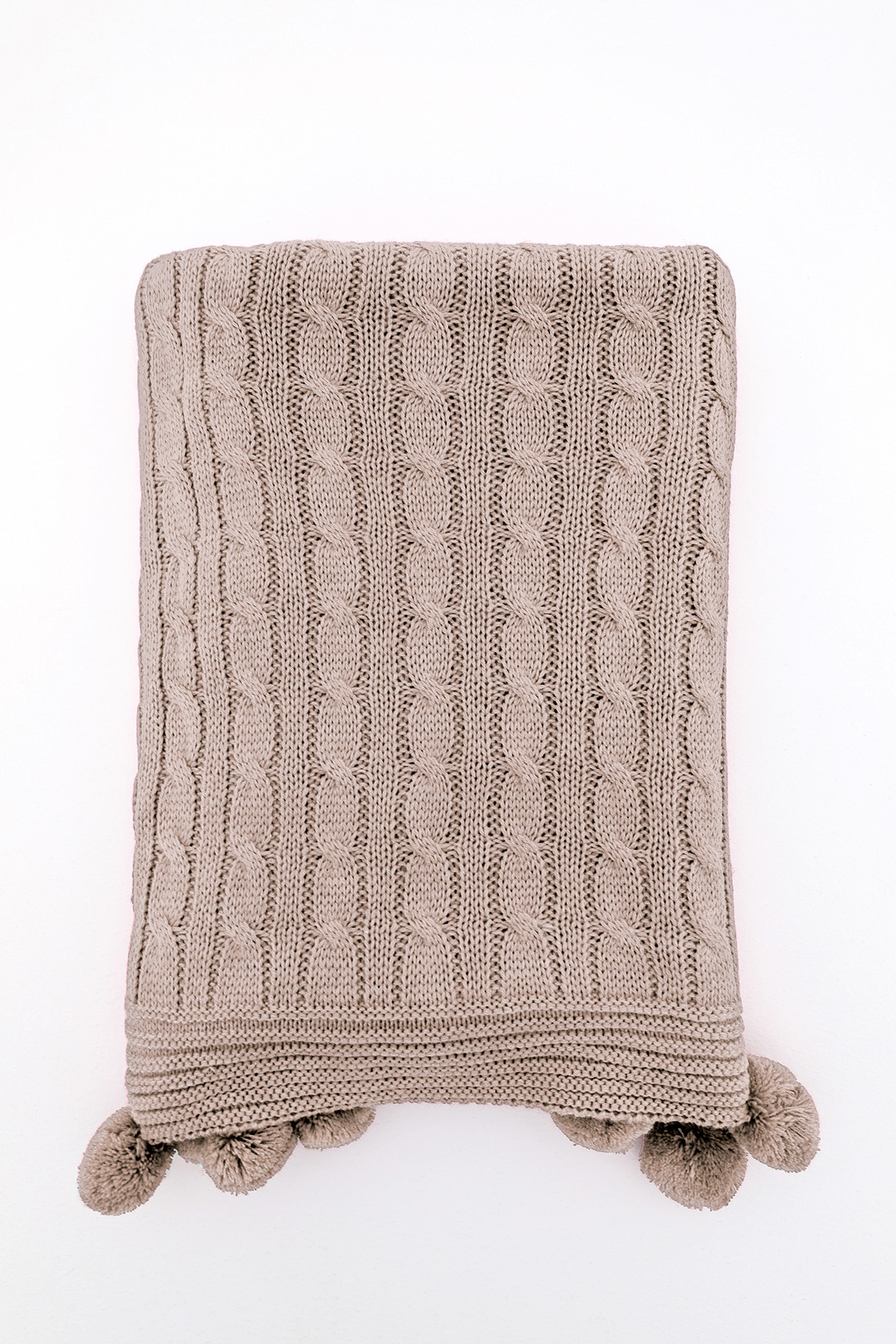 Biocotton Triko Ponponlu Tv Battaniyesi - Vizon Biocotton Triko Ponponlu Tv Battaniyesi - Vizon