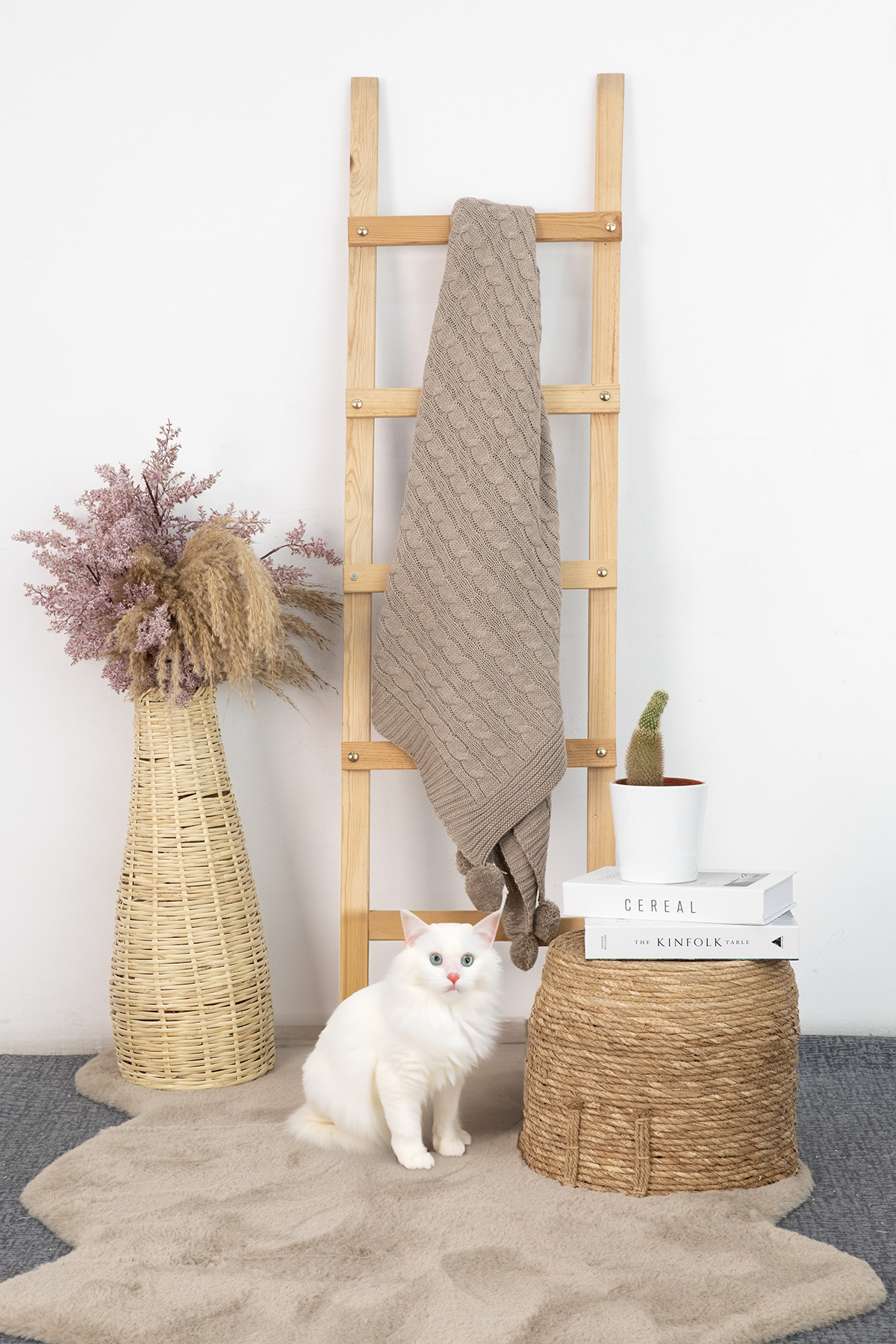 Biocotton Triko Ponponlu Tv Battaniyesi - Vizon Biocotton Triko Ponponlu Tv Battaniyesi - Vizon