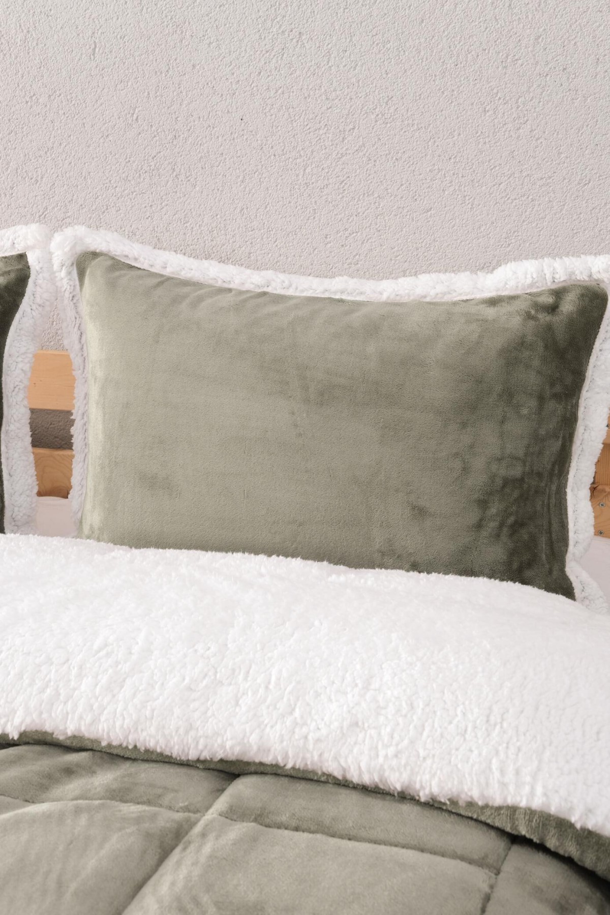 Comforter Çift Kişilik Battaniye Seti - Çağla Yeşili