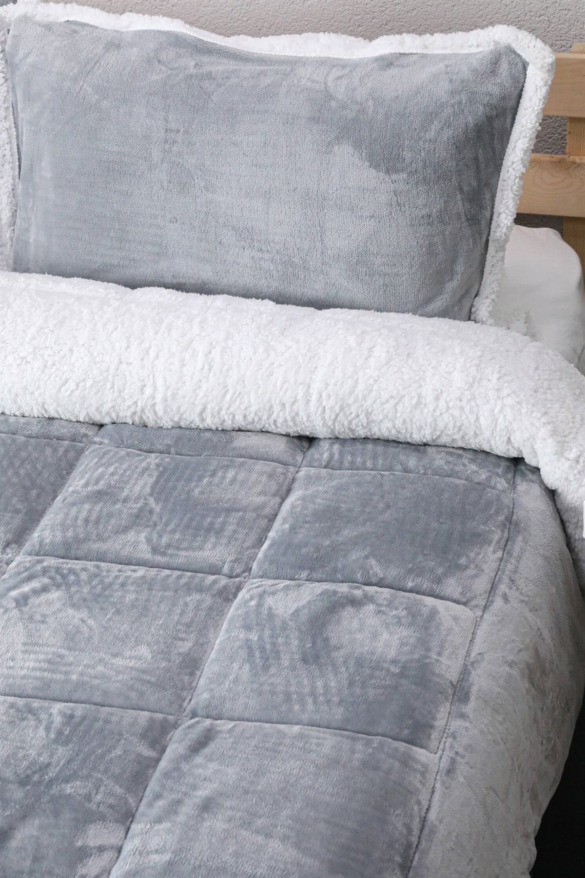 Comforter Tek Kişilik Battaniye Seti - Gri