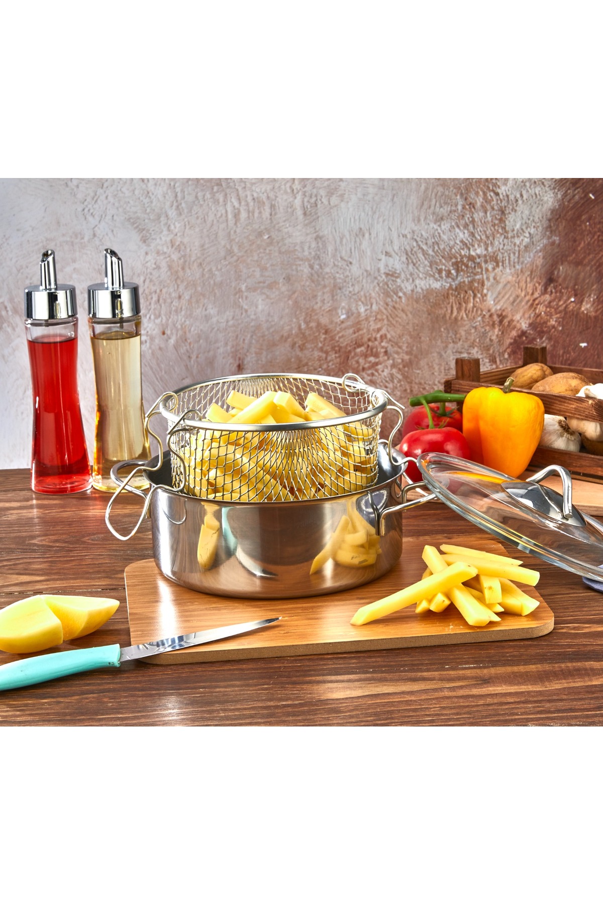Cookchef Protico Çelik Kızartma Tenceresi 20 Cm PFS-120
