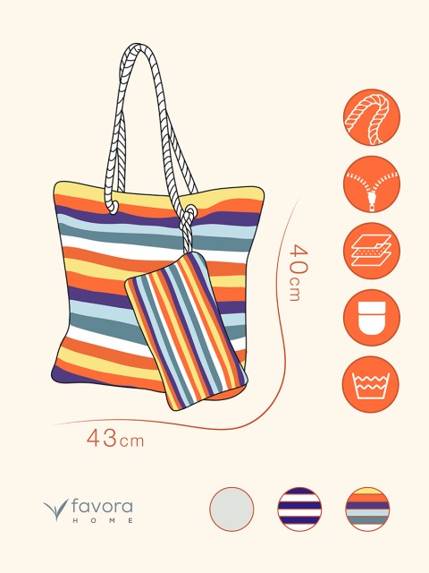 Cüzdan Hediyeli Kadın Plaj Çantası - Renkli Cüzdan Hediyeli Kadın Plaj Çantası - Renkli