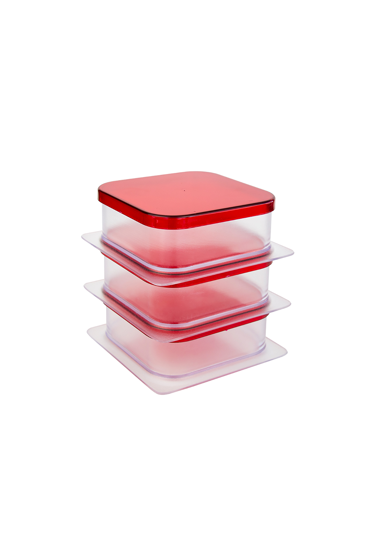 DecoBella 3'lü Kapaklı Kahvaltı Seti 81133 - Şeffaf