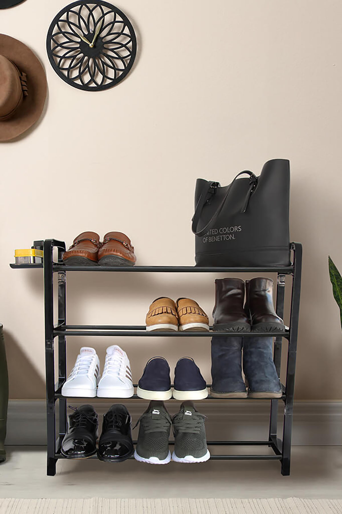 DecoBella 4 Katlı Ayakkabılık 50852 - Siyah DecoBella 4 Katlı Ayakkabılık 50852 - Siyah