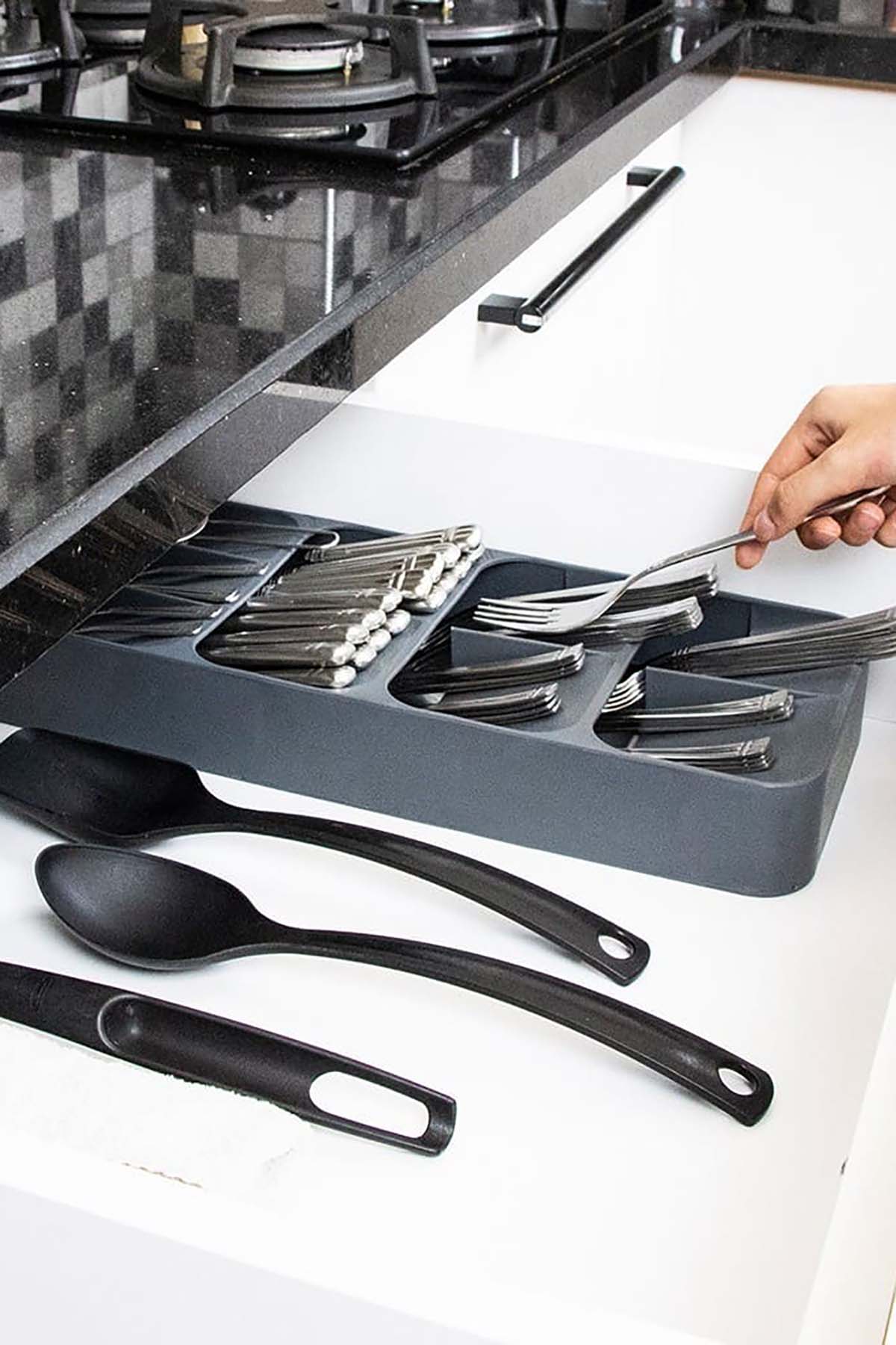 DecoBella 9 Bölmeli Çekmece Kaşıklık 50804 - Gri DecoBella 9 Bölmeli Çekmece Kaşıklık 50804 - Gri