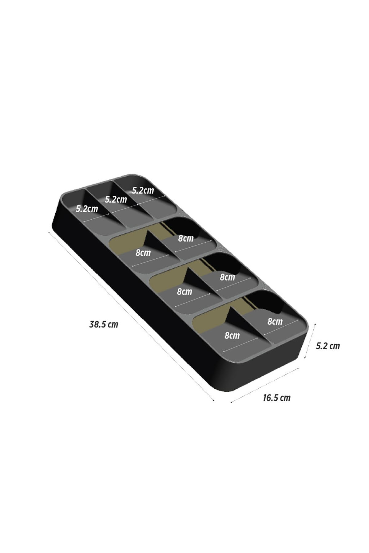 DecoBella 9 Bölmeli Çekmece Kaşıklık 50804 - Gri DecoBella 9 Bölmeli Çekmece Kaşıklık 50804 - Gri