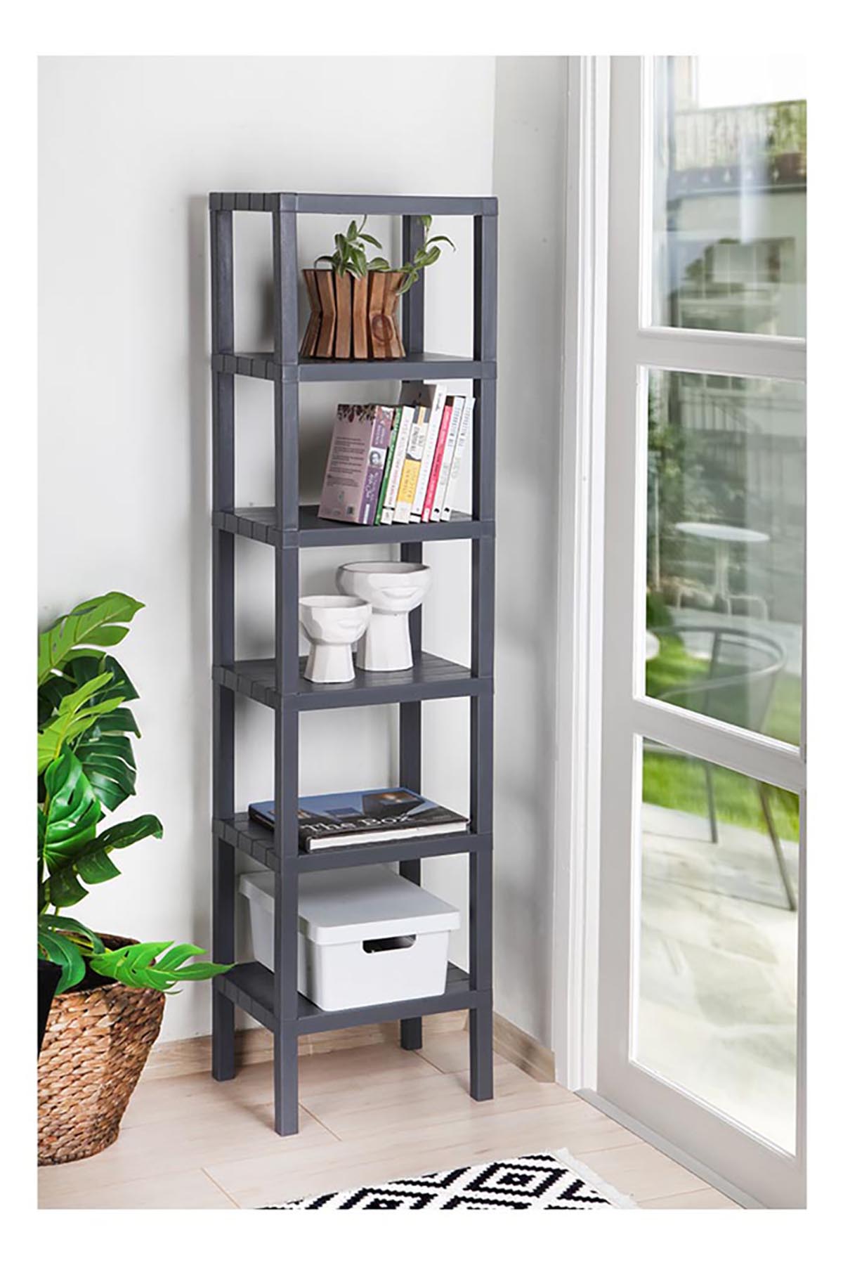 DecoBella Antrasit 6'lı Modüler Raf 81501 - Antrasit DecoBella Antrasit 6'lı Modüler Raf 81501 - Antrasit