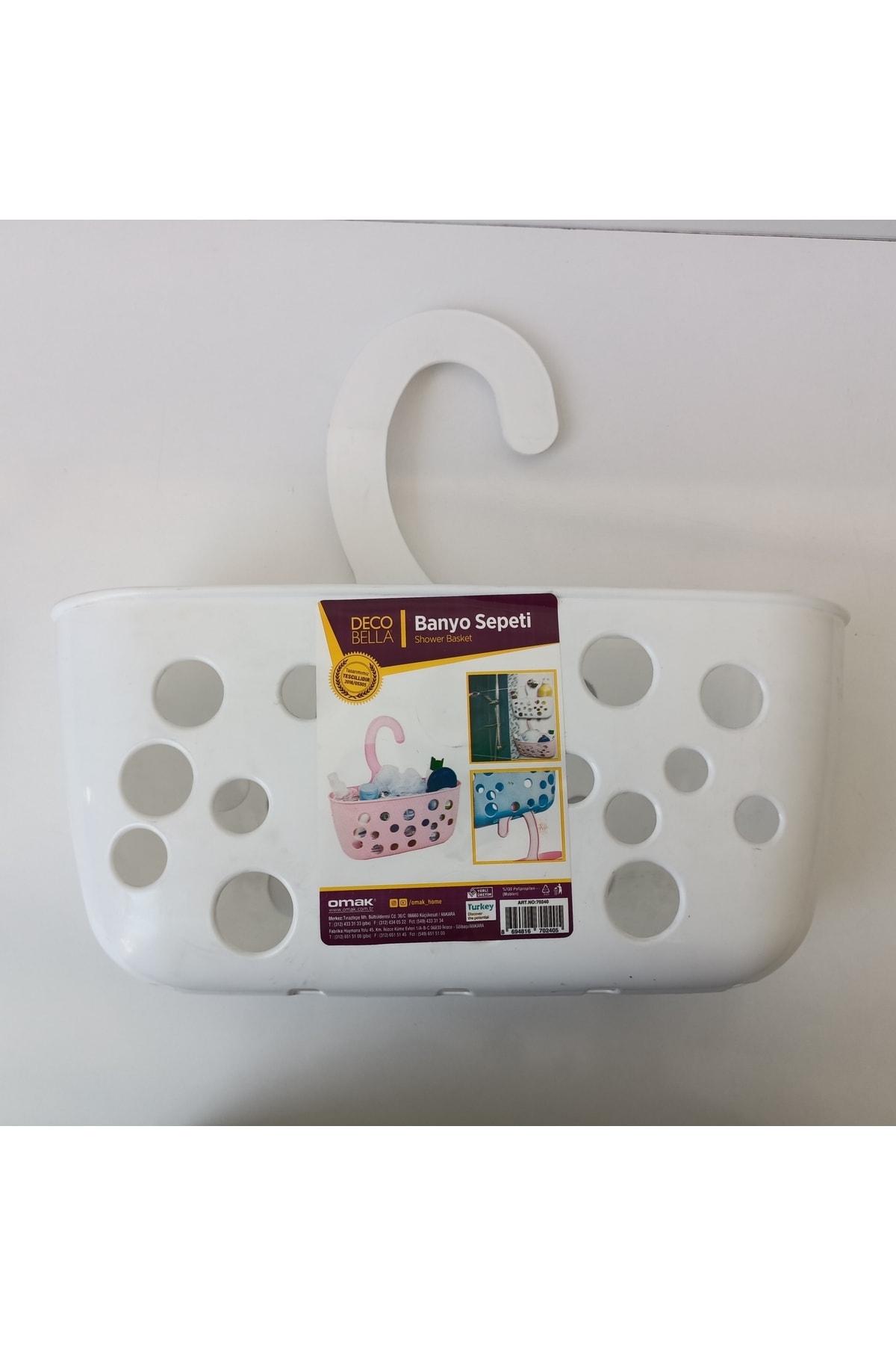 DecoBella Banyo Sepeti 70240 - Beyaz