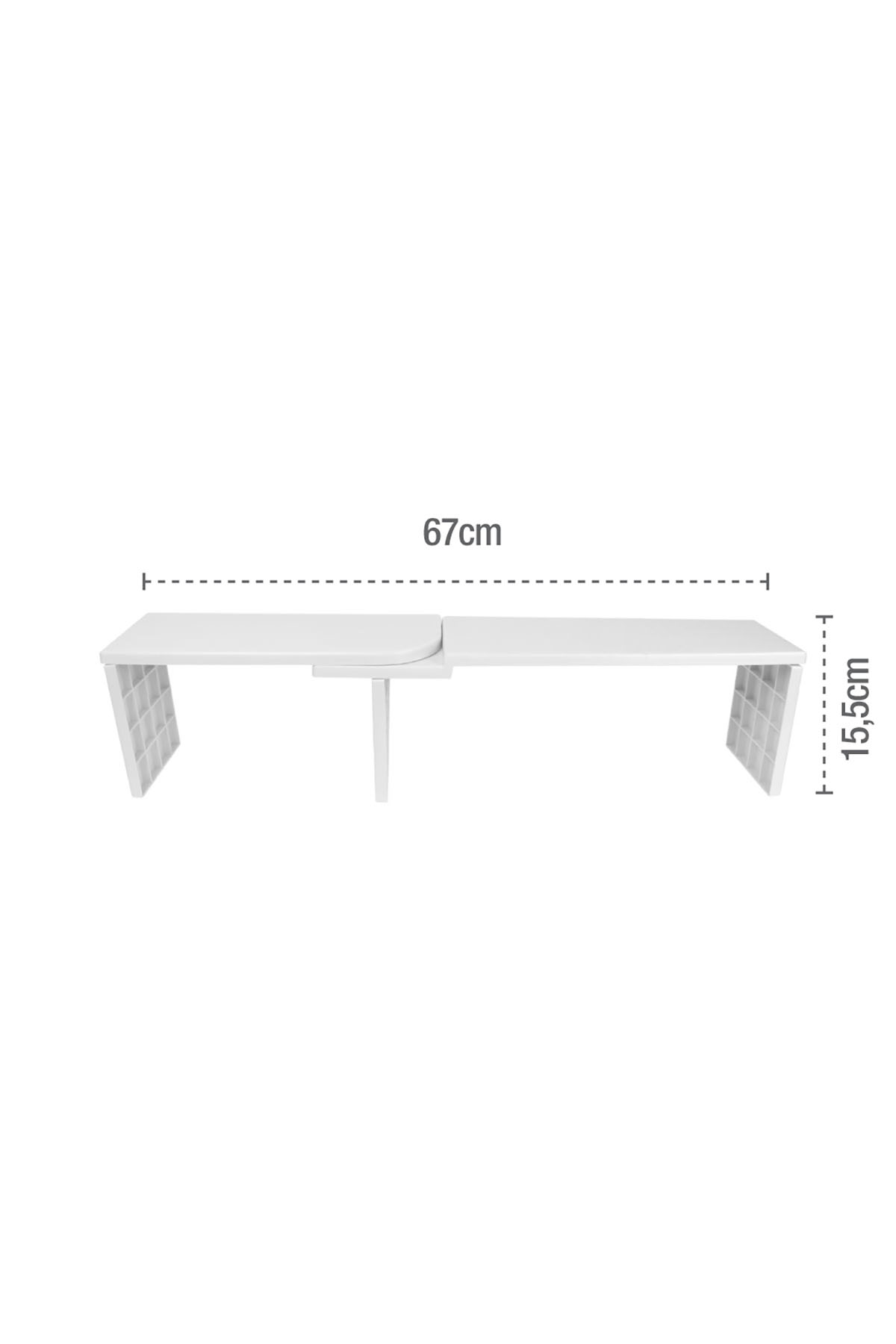 DecoBella Çok Fonksiyonlu Raf Düzenleyici 50805 - Beyaz