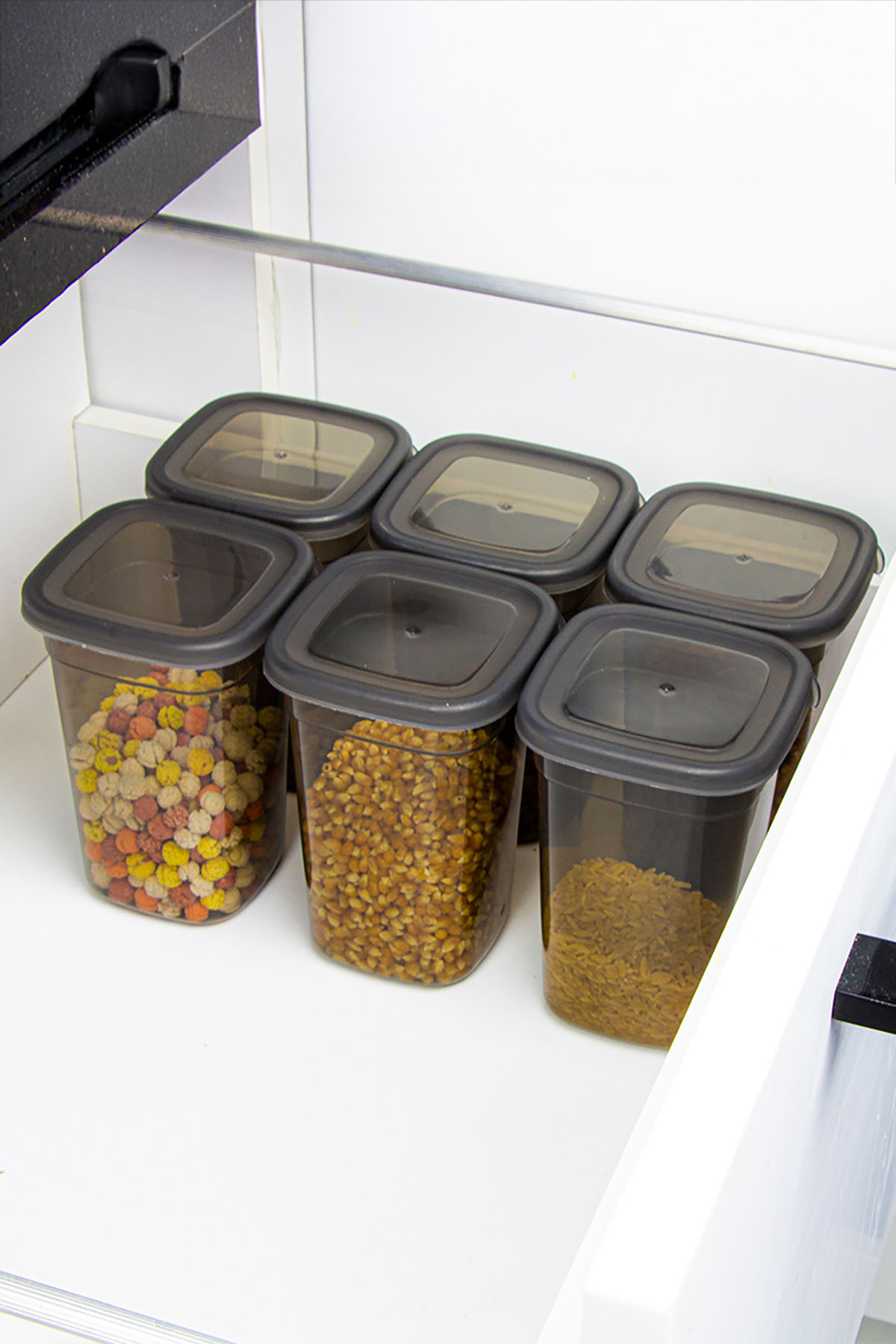 DecoBella Dikdörtgen Saklama Kabı 50880 1.1 L - Gri