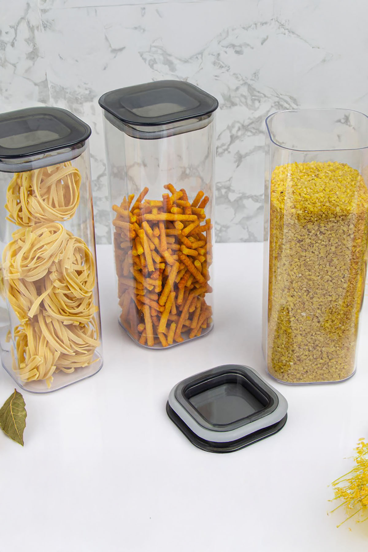 DecoBella Kare Erzak Kabı 1.7 L 50873 - Şeffaf DecoBella Kare Erzak Kabı 1.7 L 50873 - Şeffaf