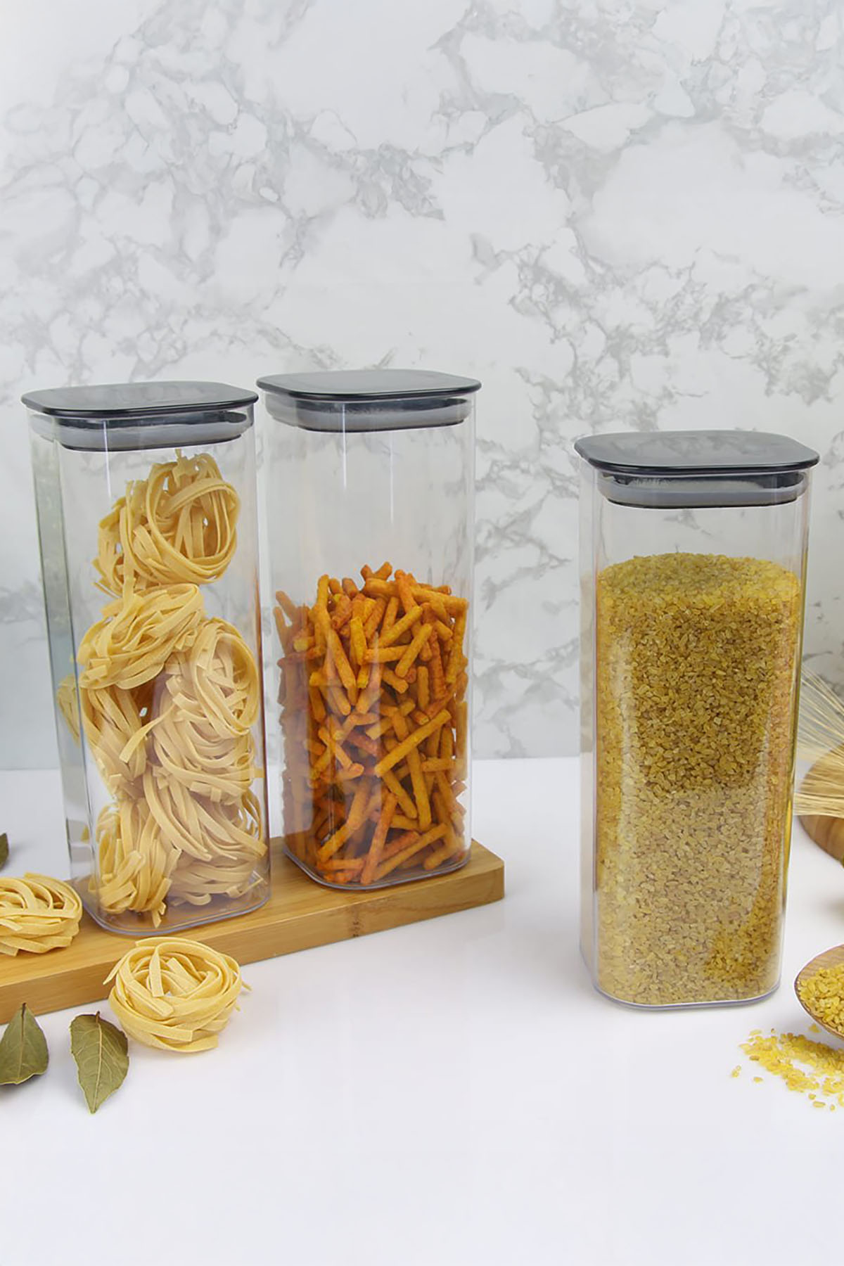 DecoBella Kare Erzak Kabı 1.7 L 50873 - Şeffaf DecoBella Kare Erzak Kabı 1.7 L 50873 - Şeffaf