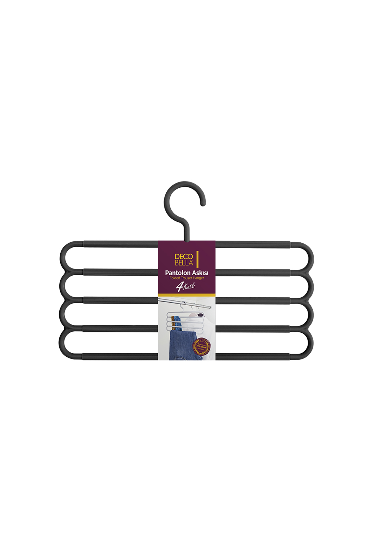 DecoBella Pantolon Askısı 50823 - Siyah DecoBella Pantolon Askısı 50823 - Siyah