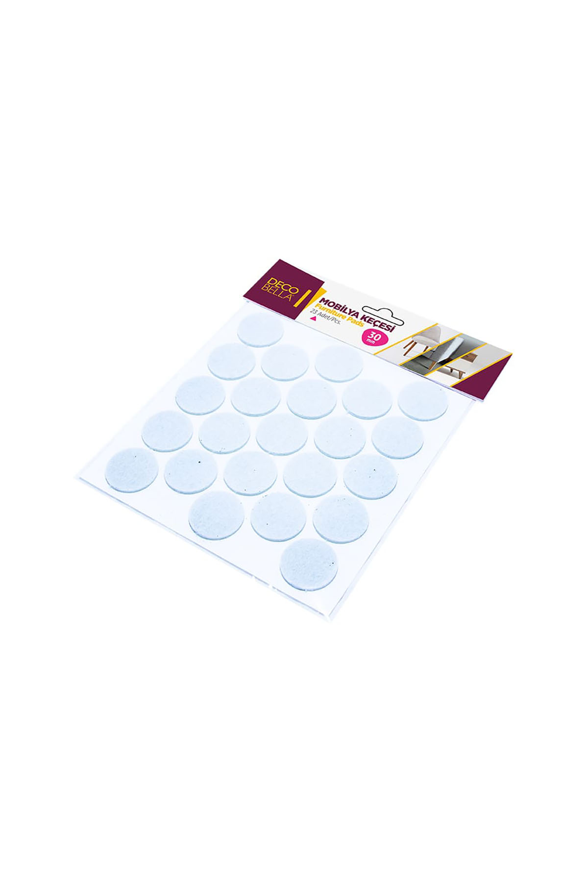DecoBella Yuvarlak Keçe 30 mm 90271 - Beyaz DecoBella Yuvarlak Keçe 30 mm 90271 - Beyaz