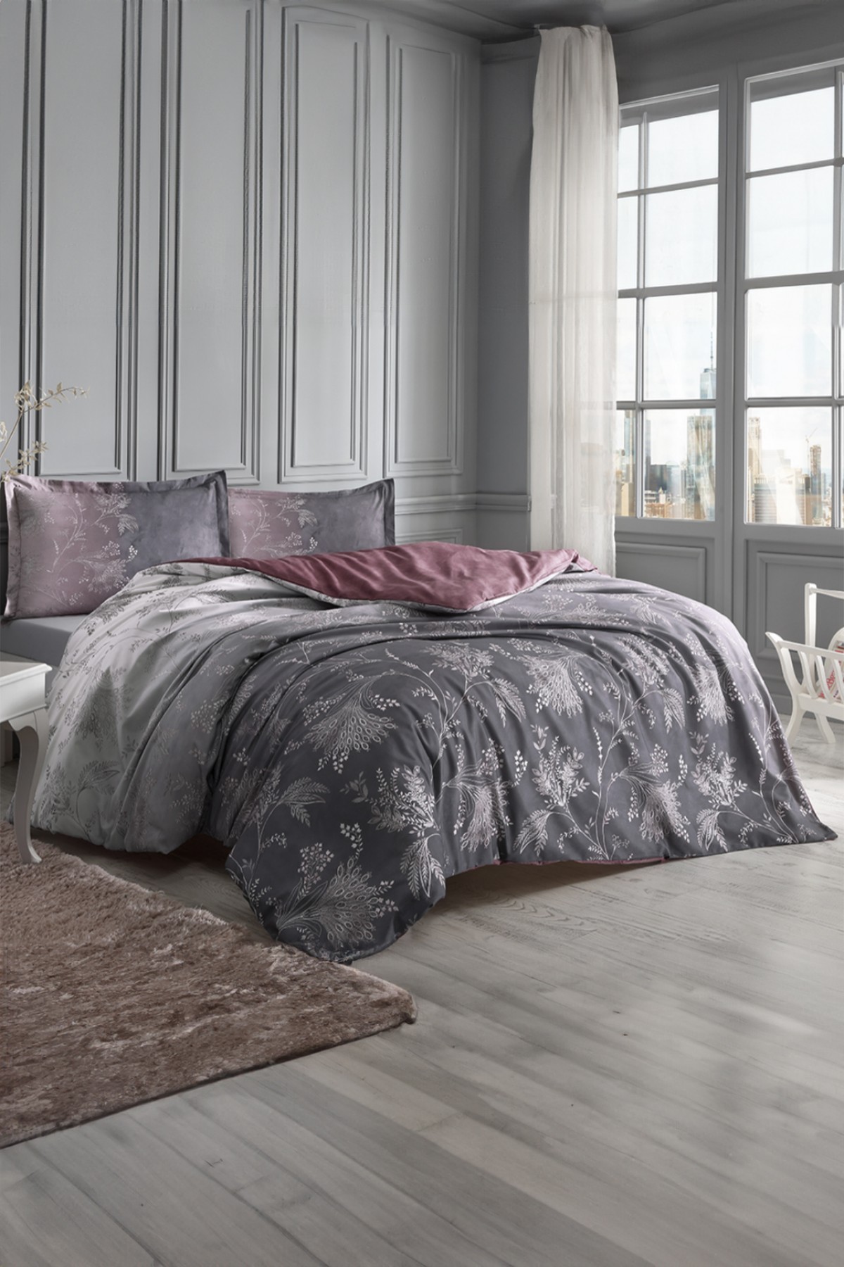 Ditsy Çift Kişilik Lastikli Fitted Çarşaf Nevresim Takımı Ditsy Çift Kişilik Lastikli Fitted Çarşaf Nevresim Takımı