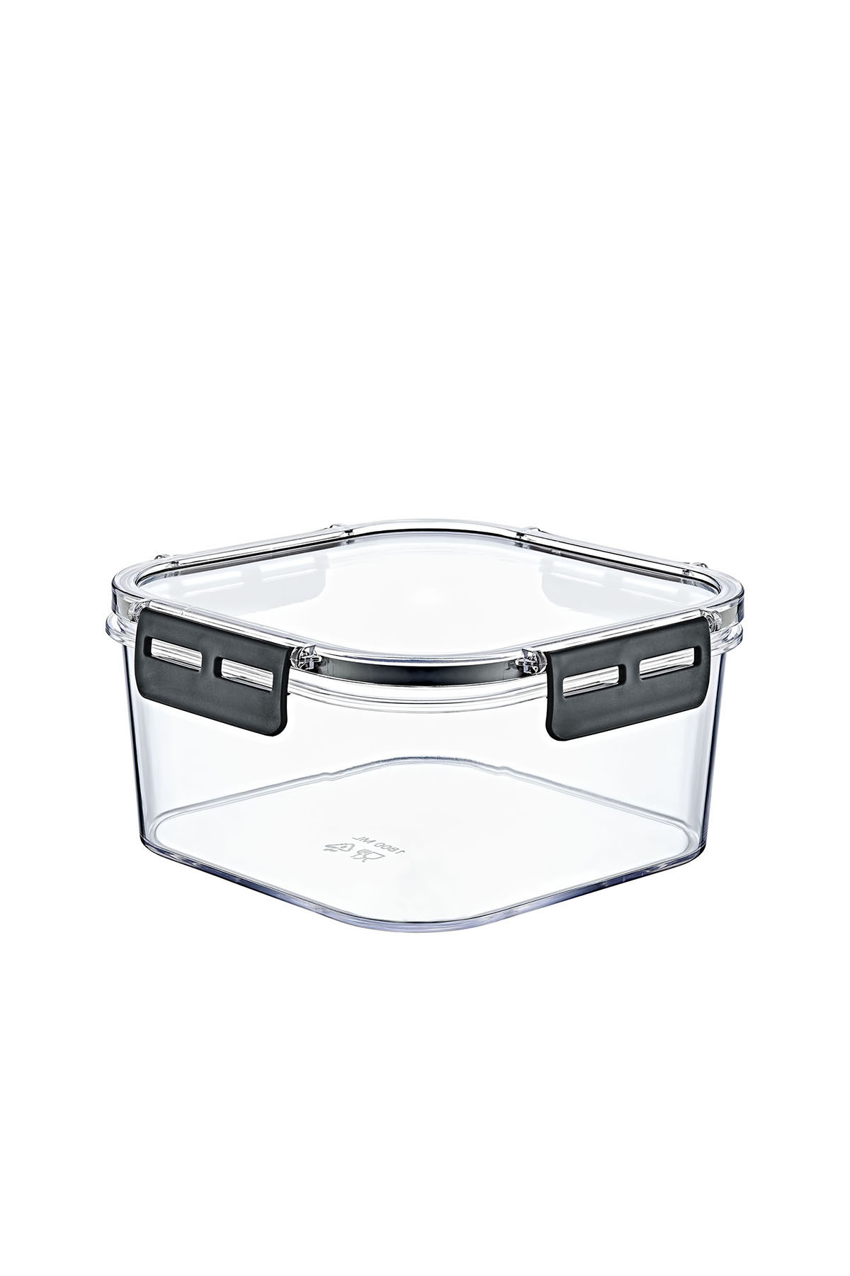 Emhouse Kare Clear Saklama Kabı 1,8 Lt - Şeffaf