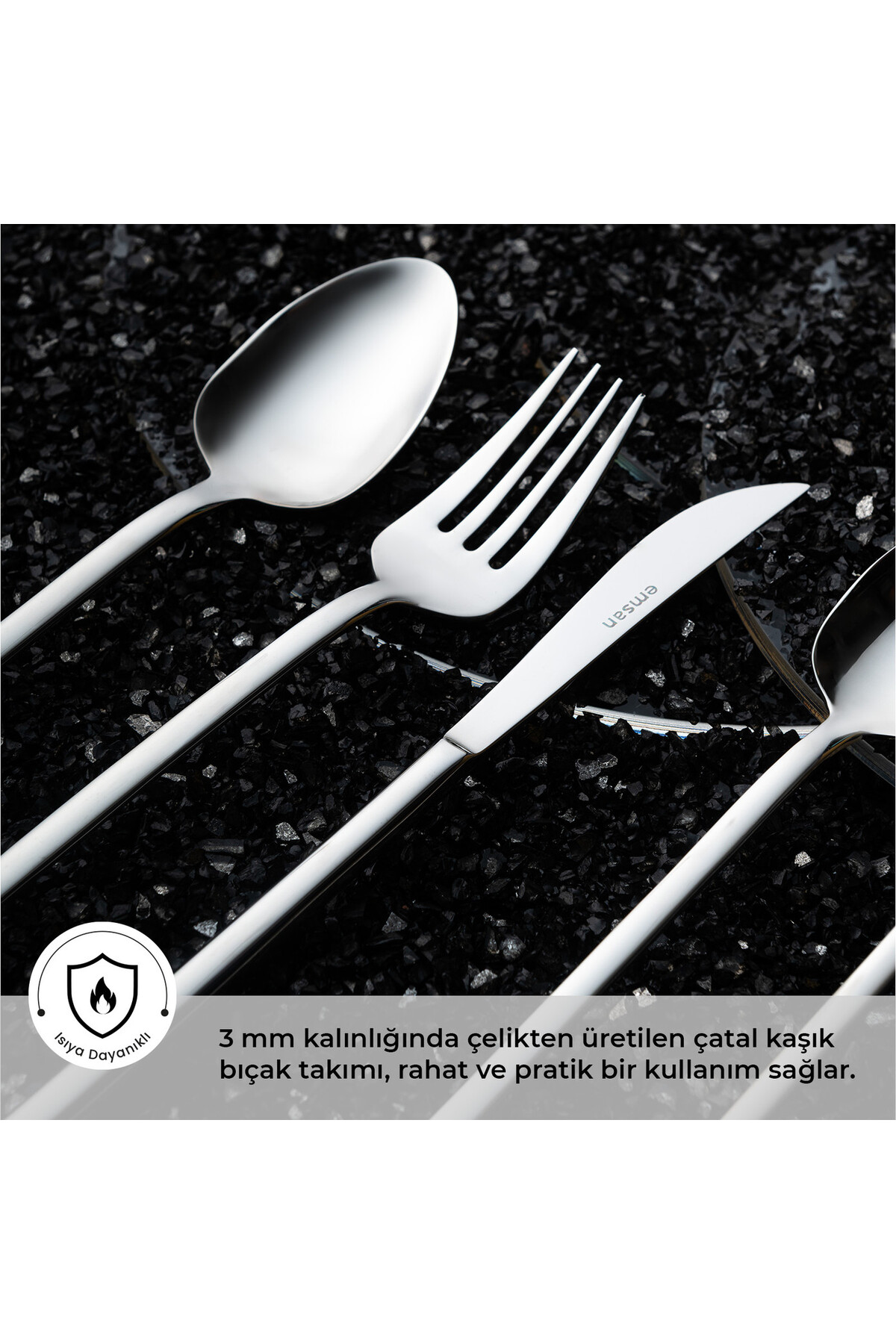 Emsan Lora Çatal Kaşık Bıçak Takımı 84 Parça Çelik EMS-915001