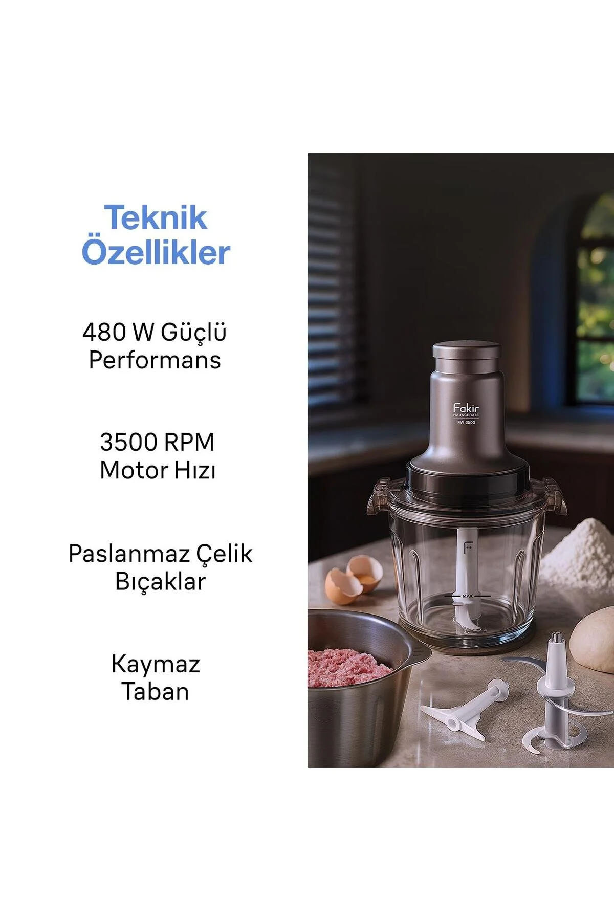 Fakir FW3503 3ü 1 Arada Doğrayıcı Fakir FW3503 3ü 1 Arada Doğrayıcı