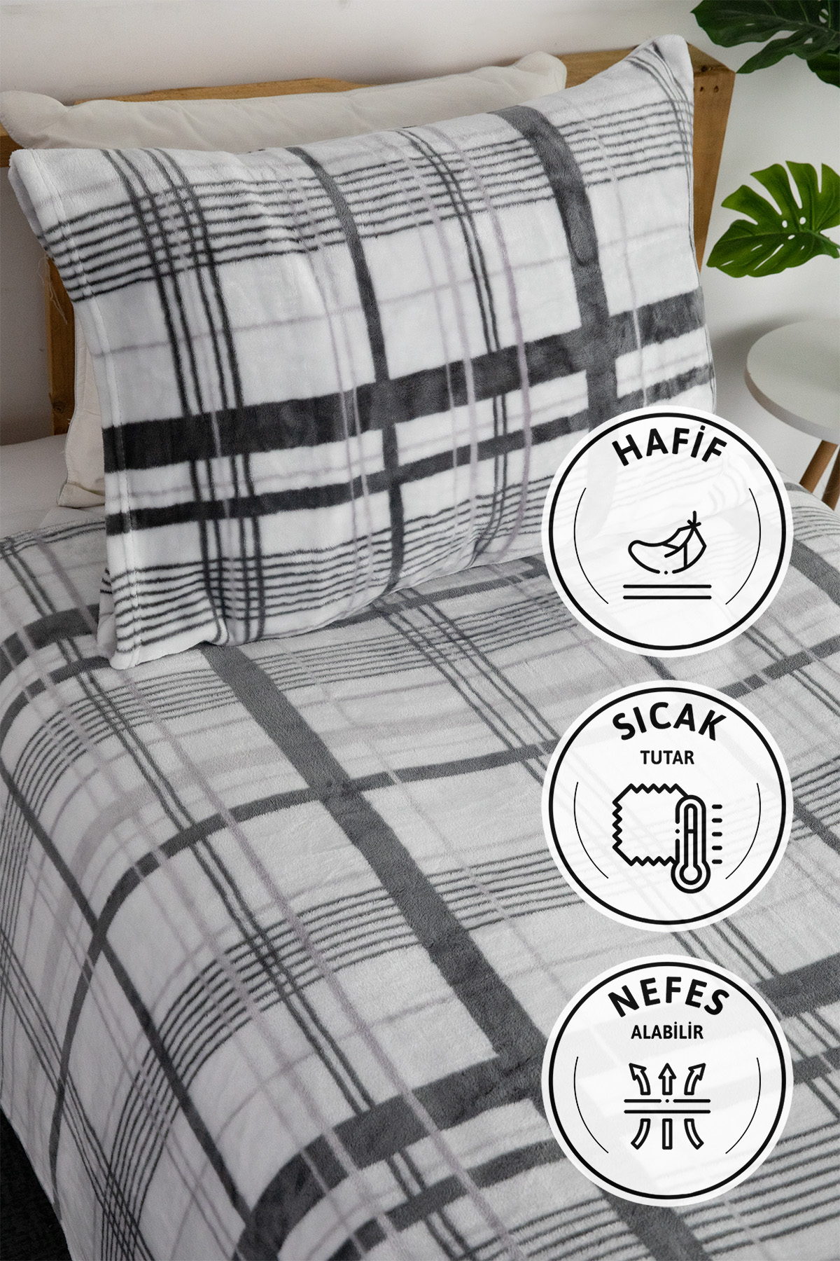 Favora 2 Parça Woolly Tek Kişilik Yatak Örtüsü Set Favora 2 Parça Woolly Tek Kişilik Yatak Örtüsü Set