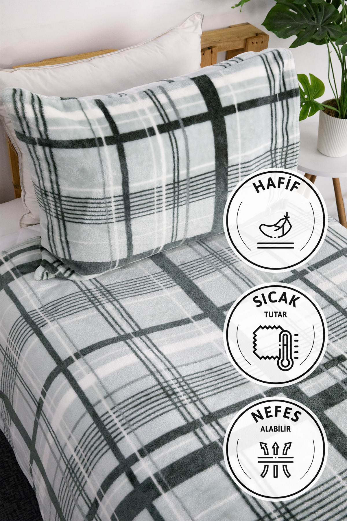 Favora 2 Parça Woolly Tek Kişilik Yatak Örtüsü Set Favora 2 Parça Woolly Tek Kişilik Yatak Örtüsü Set