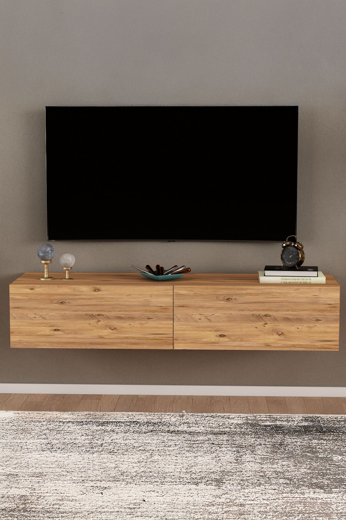 Favora Alfa 2 Kapaklı Duvara Monte TV Ünitesi - Atlantik Çam