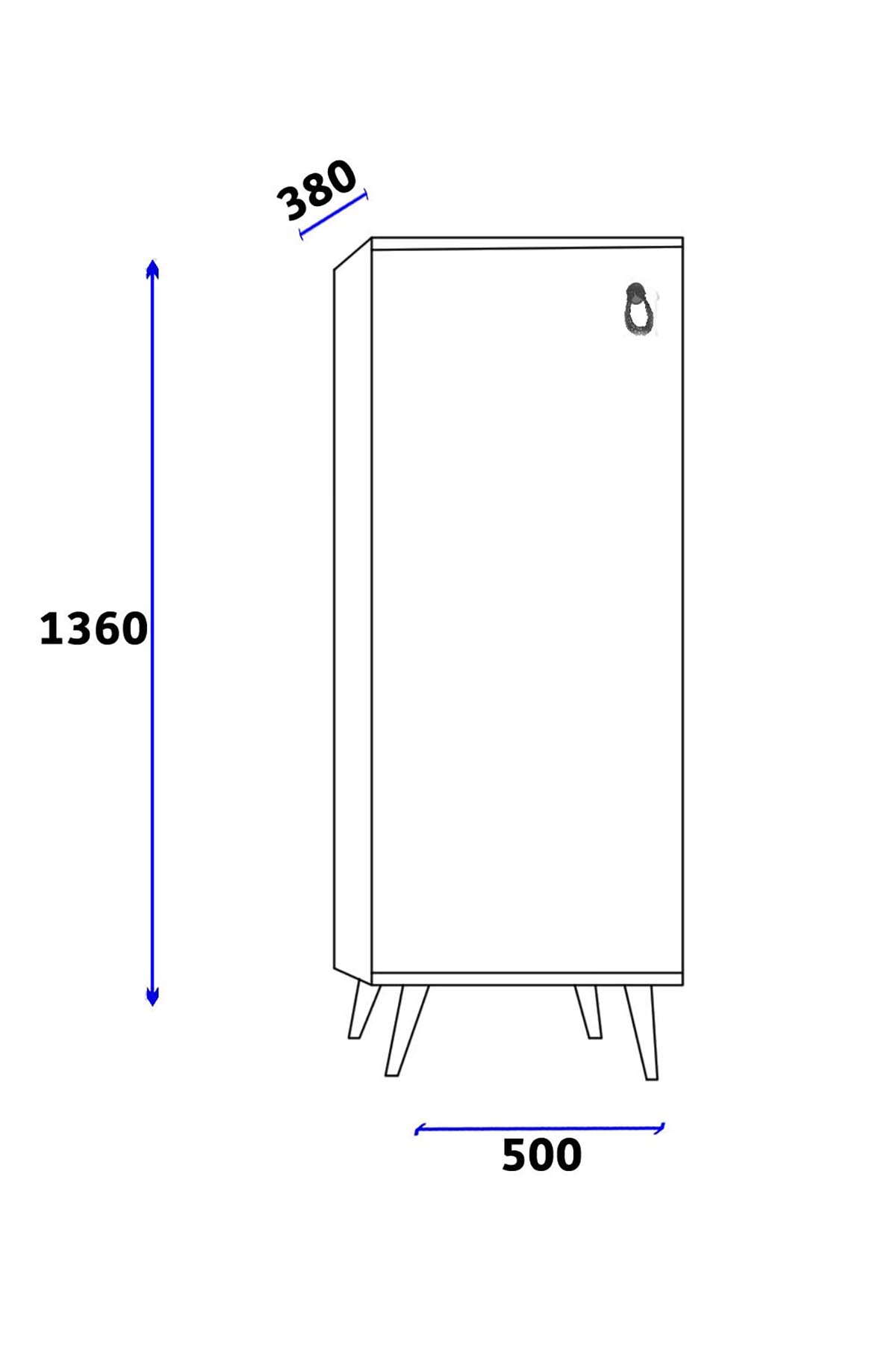 Favora Arton Eyfel Baskılı Çok Amaçlı Dolap - Atlantik Çam