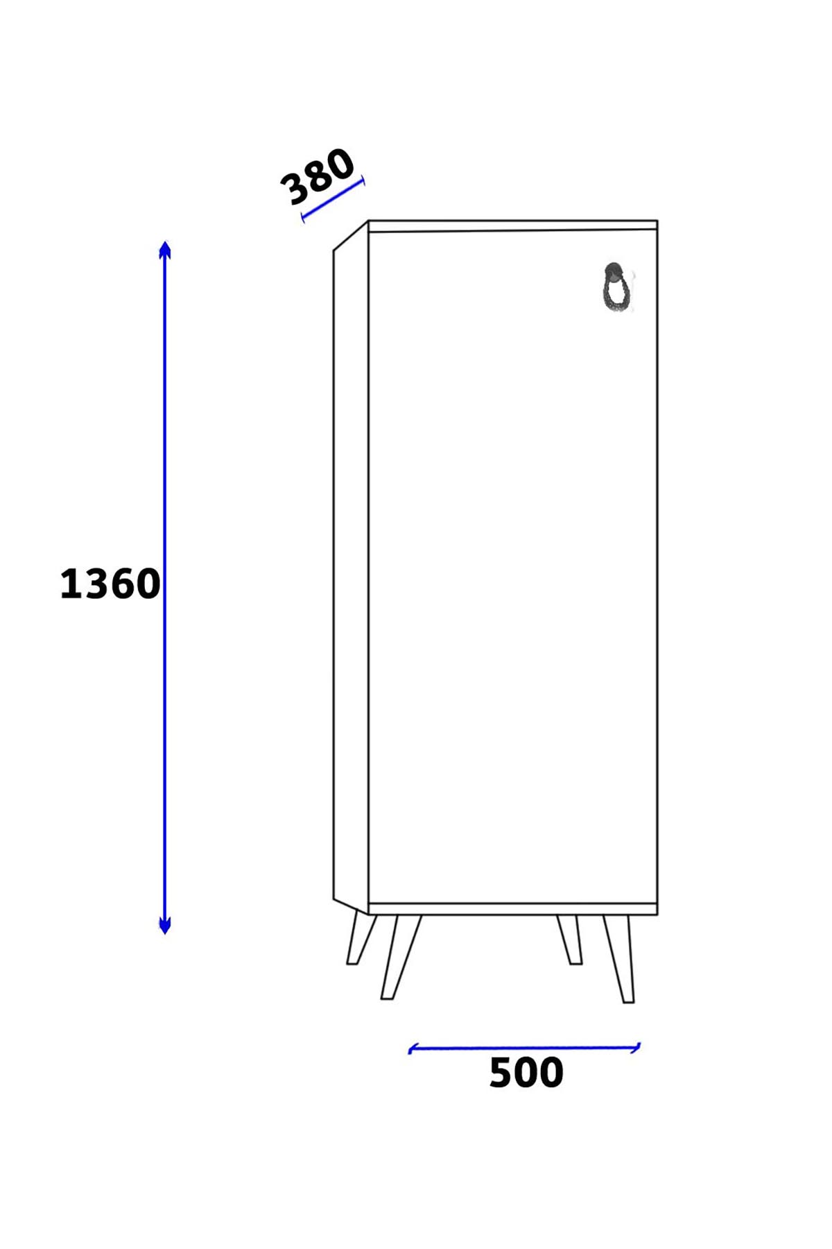 Favora Arton Telefon Kulubesi Baskılı Çok Amaçlı Dolap - Atlantik Çam