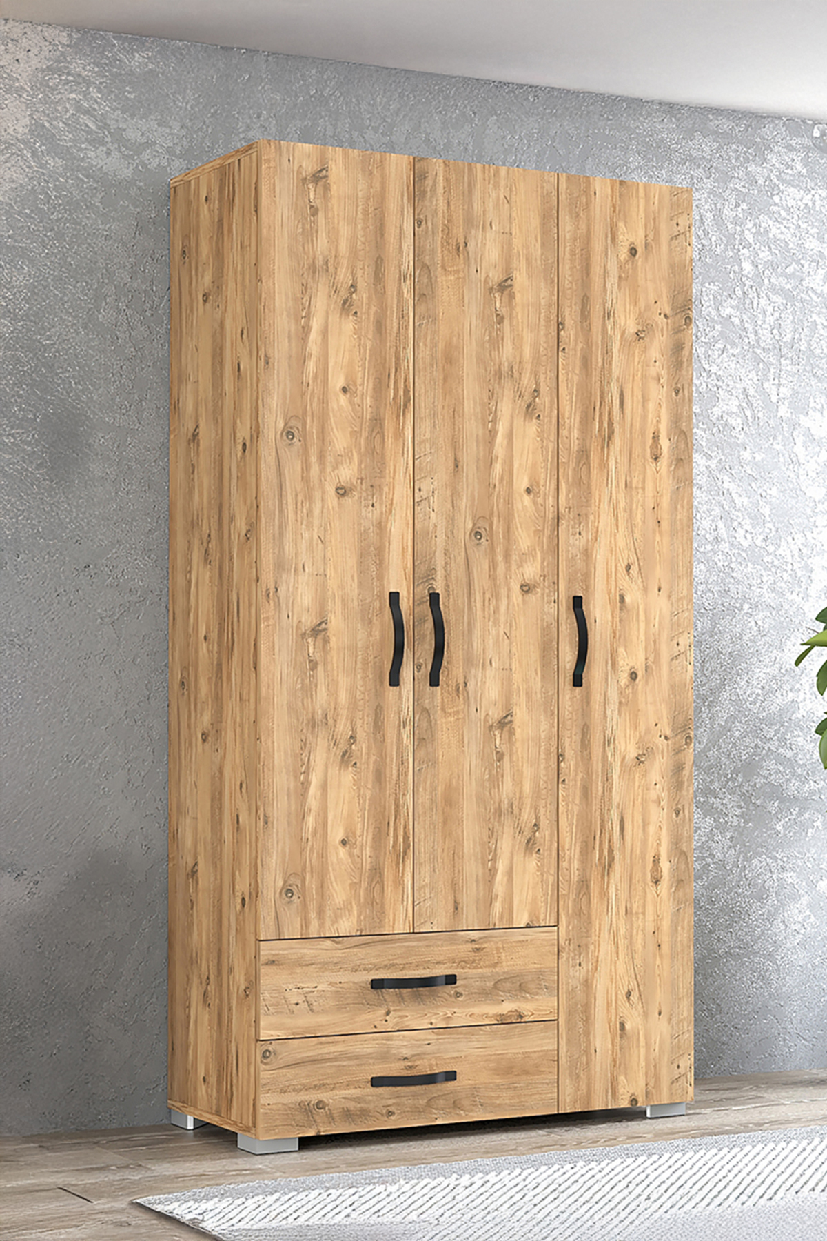 Favora Astana 3 Kapaklı İki Çekmeceli Gardıraop - Atlantik Çam