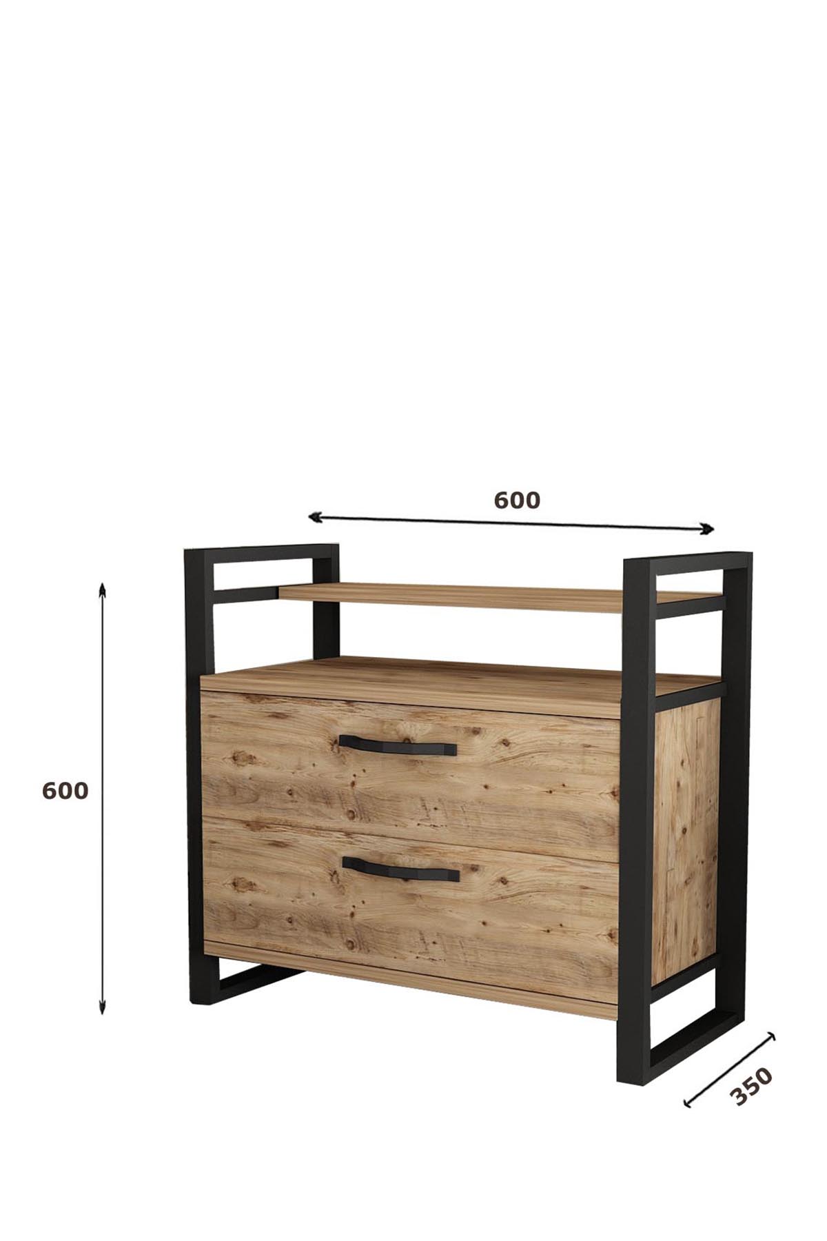 Favora Athens 2 Çekmeceli Komodin - Atlantik Çam Favora Athens 2 Çekmeceli Komodin - Atlantik Çam
