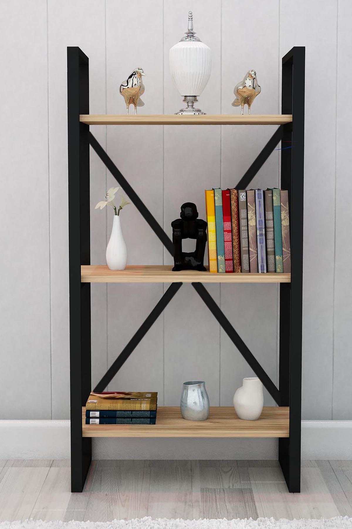 Favora Athens 3 Raflı Kitaplık - Metal Favora Athens 3 Raflı Kitaplık - Metal