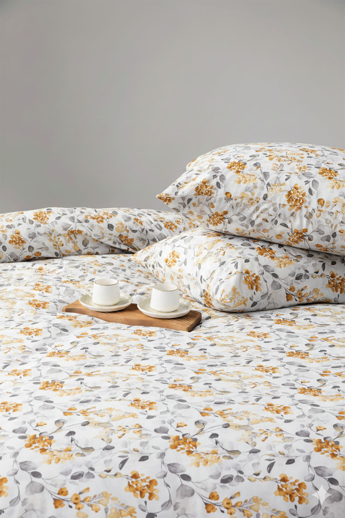 Favora Bella Çift kişilik %100 Pamuk Nevresim Takımı - Gri