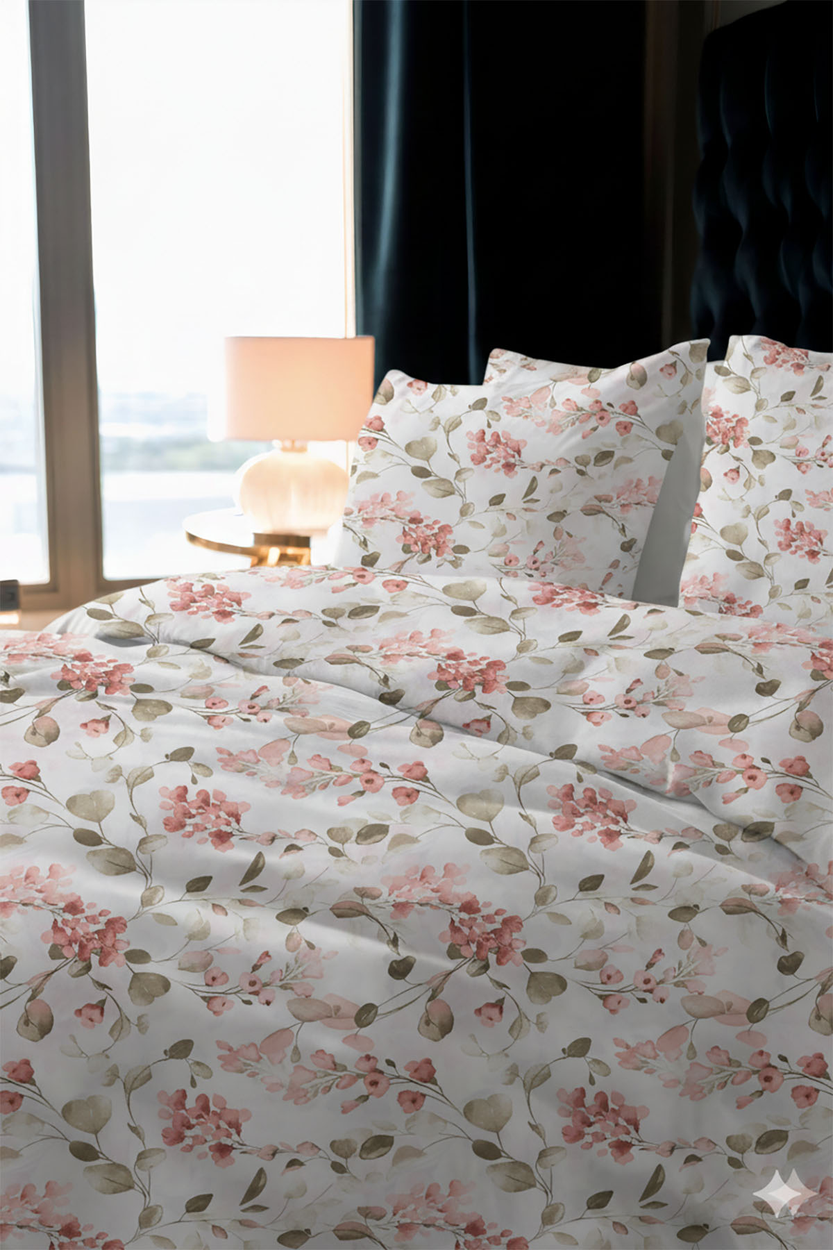 Favora Bella Çift kişilik %100 Pamuk Nevresim Takımı - Pudra