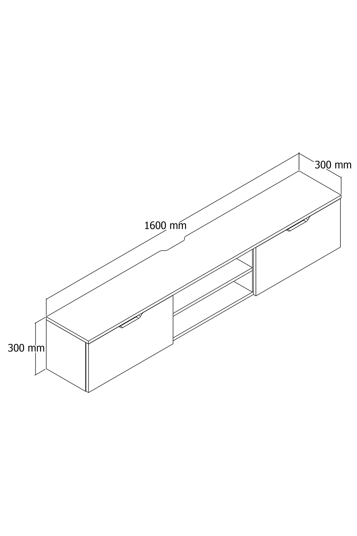 Favora Belmand 2 Kapaklı Duvara Askı Tv Ünitesi - Barok - Beyaz