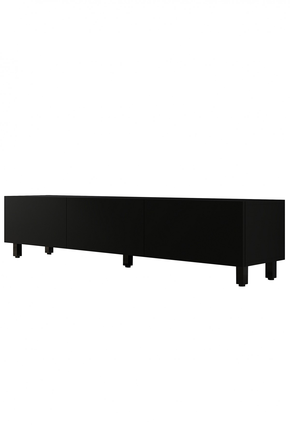 Favora Black 3 Kapaklı TV Ünitesi - Siyah 180 cm