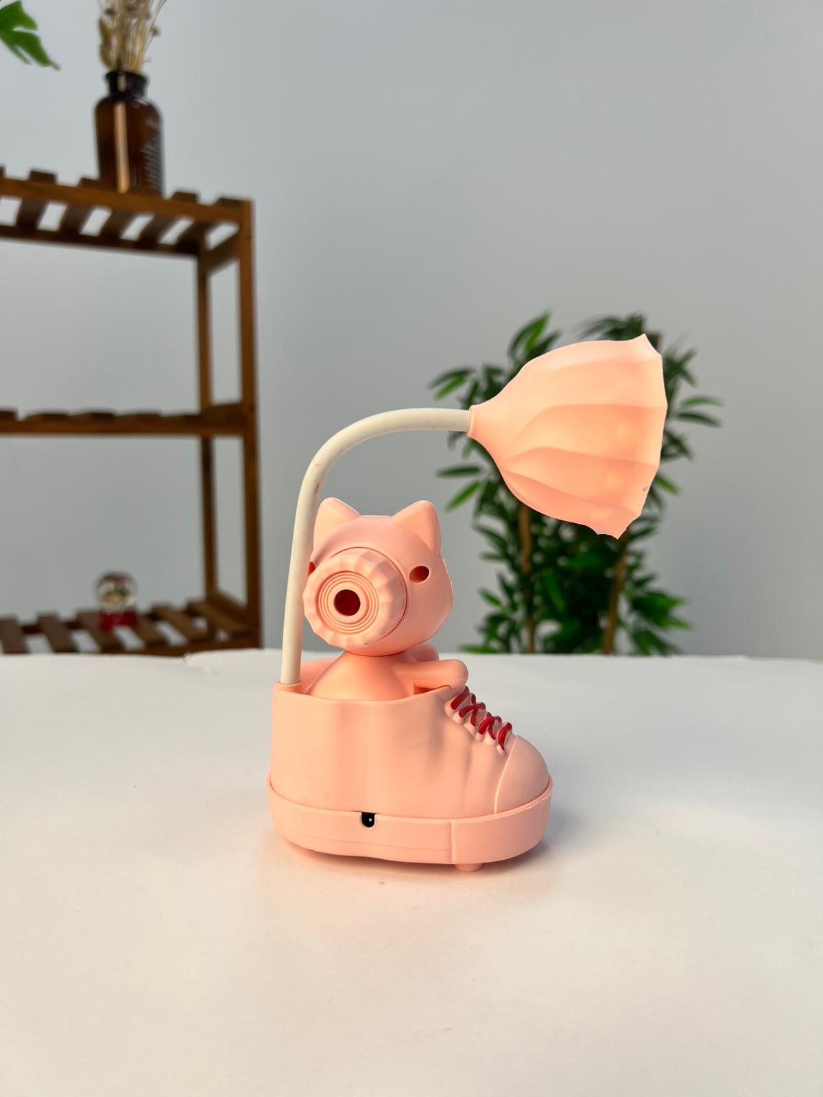 Favora Cat Shoes Masa Üstü Çocuk Lambasi - Pembe Favora Cat Shoes Masa Üstü Çocuk Lambasi - Pembe