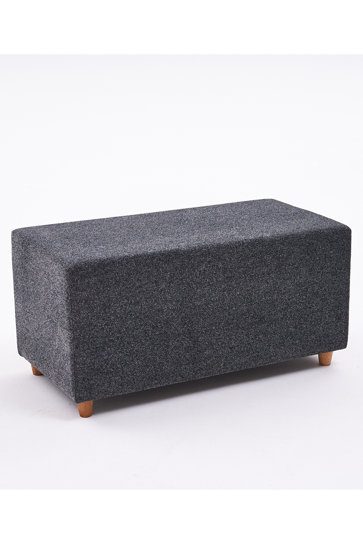 Favora Genma Ahşap Ayaklı Puf - Antrasit