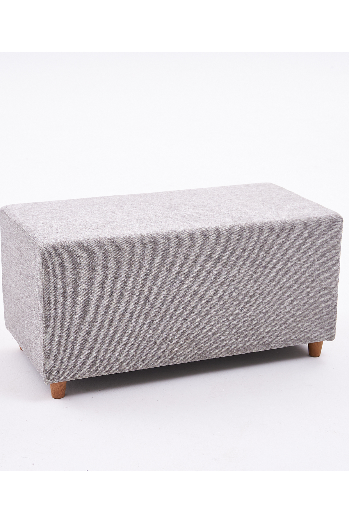 Favora Genma Ahşap Ayaklı Puf - Bej