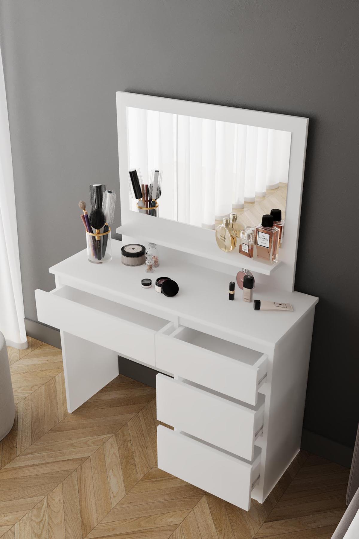 Favora Helin Makyaj Masası - Beyaz