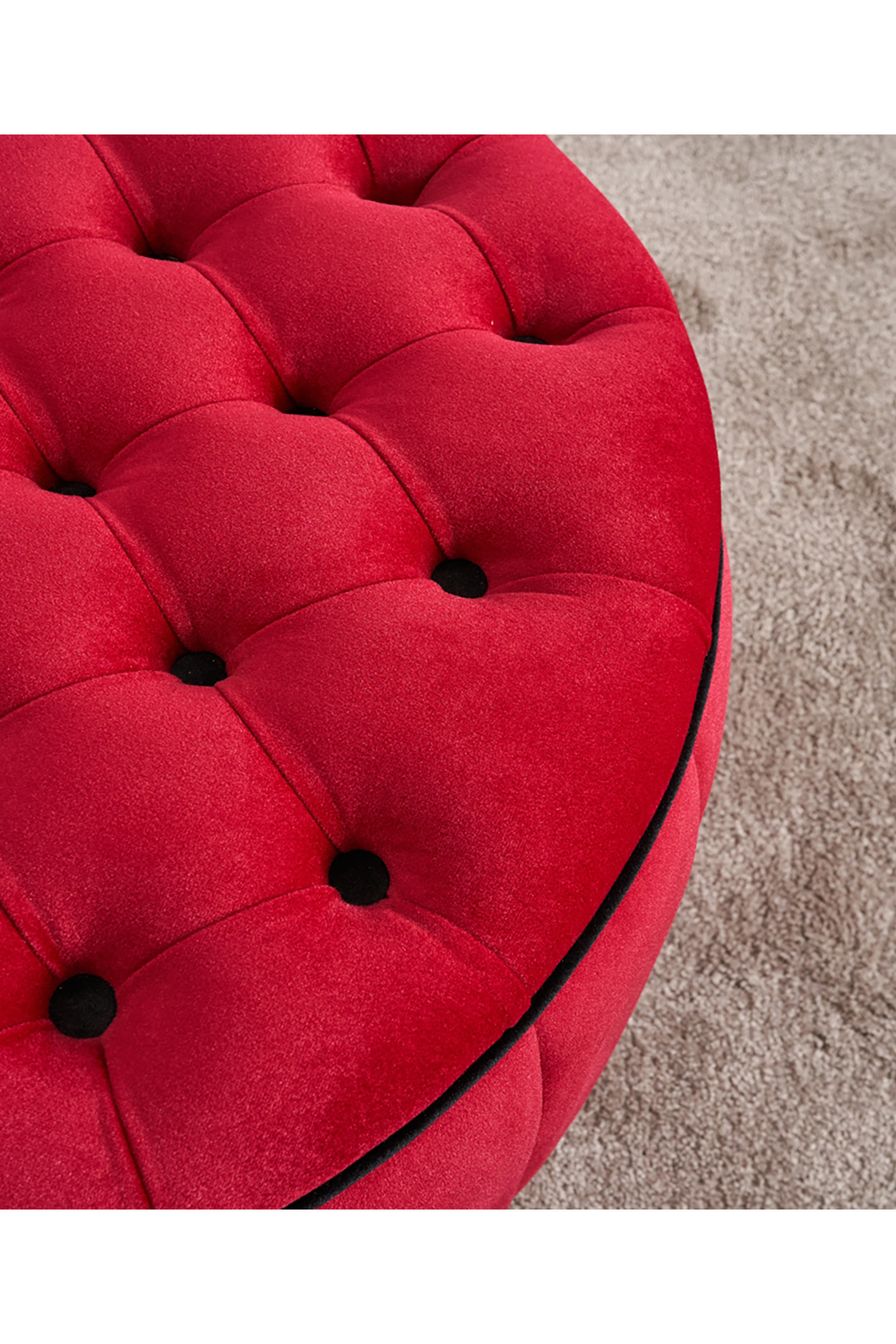 Favora Jasmin Puf - Kırmızı