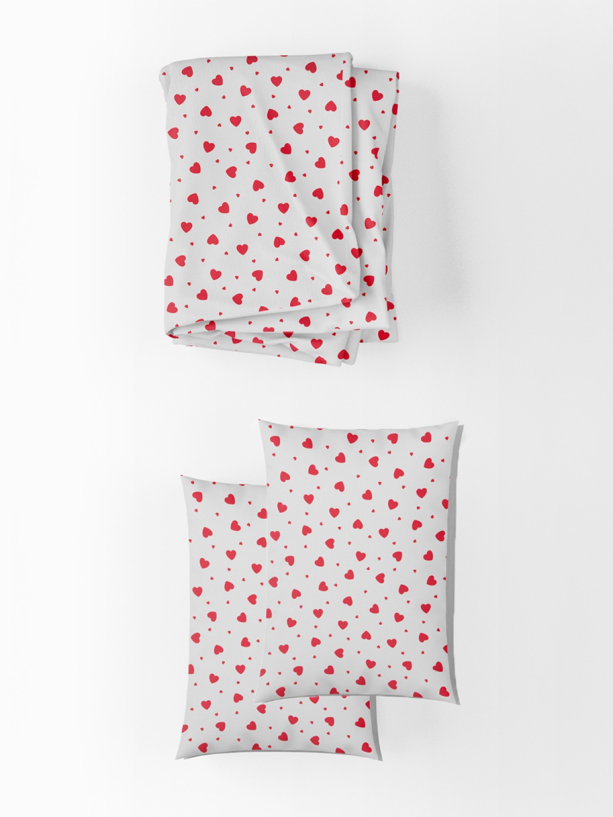 Kırmızı Kalpli Çift Kişilik Nevresim Seti Kırmızı Kalpli Çift Kişilik Nevresim Seti