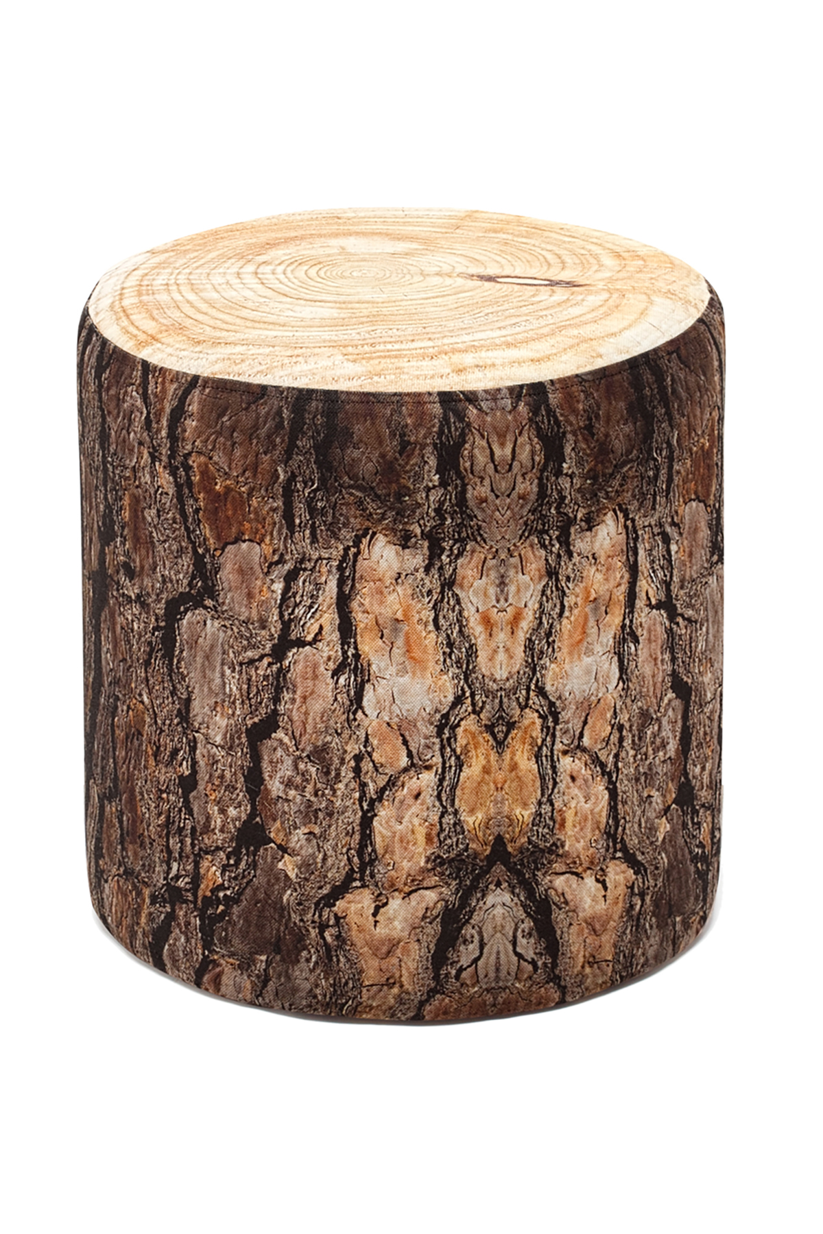 Favora Kütük Puf Silindir - Kahverengi
