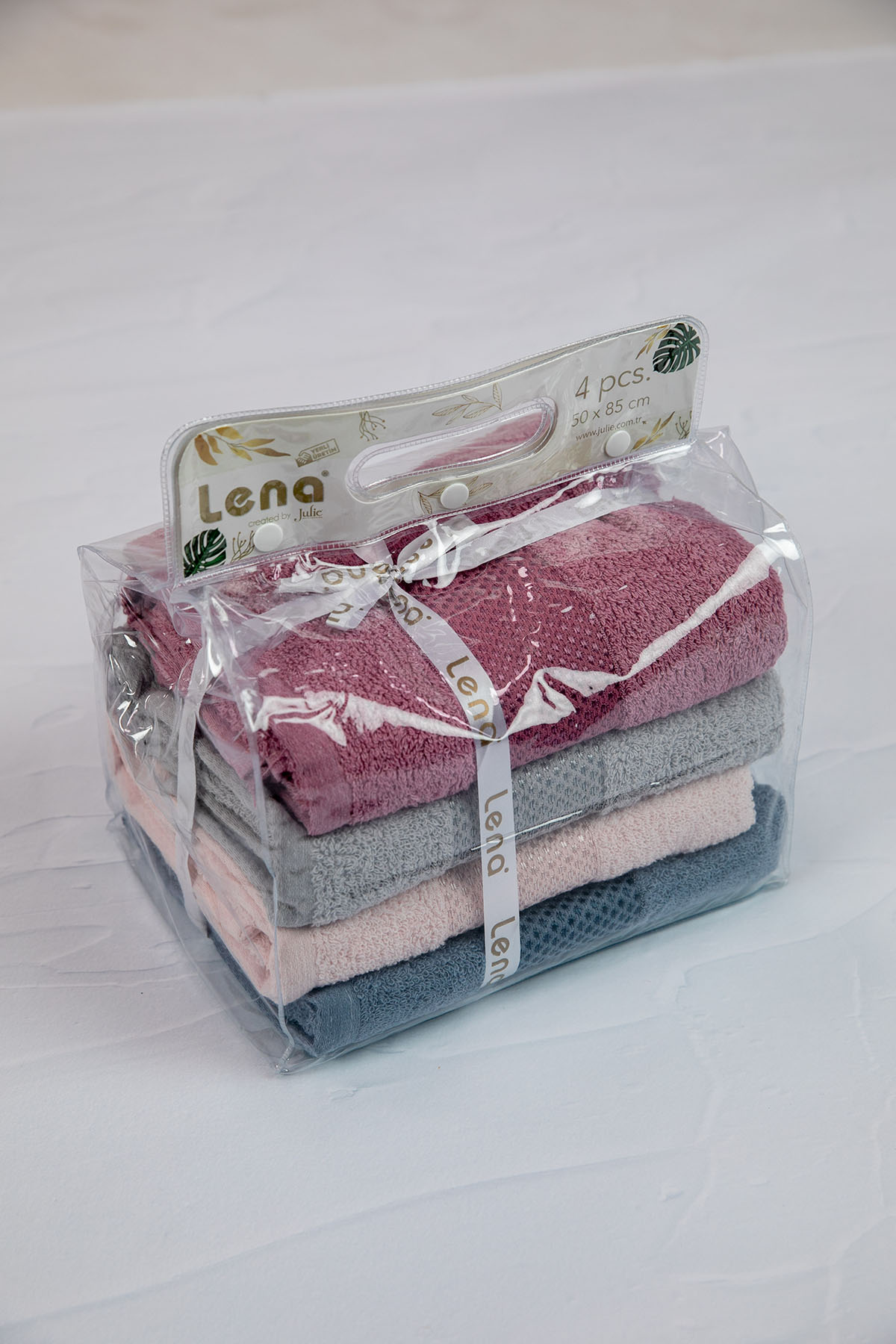 Favora Lena Darla 4lü Havlu Set 50x85 Cm - Lacivert