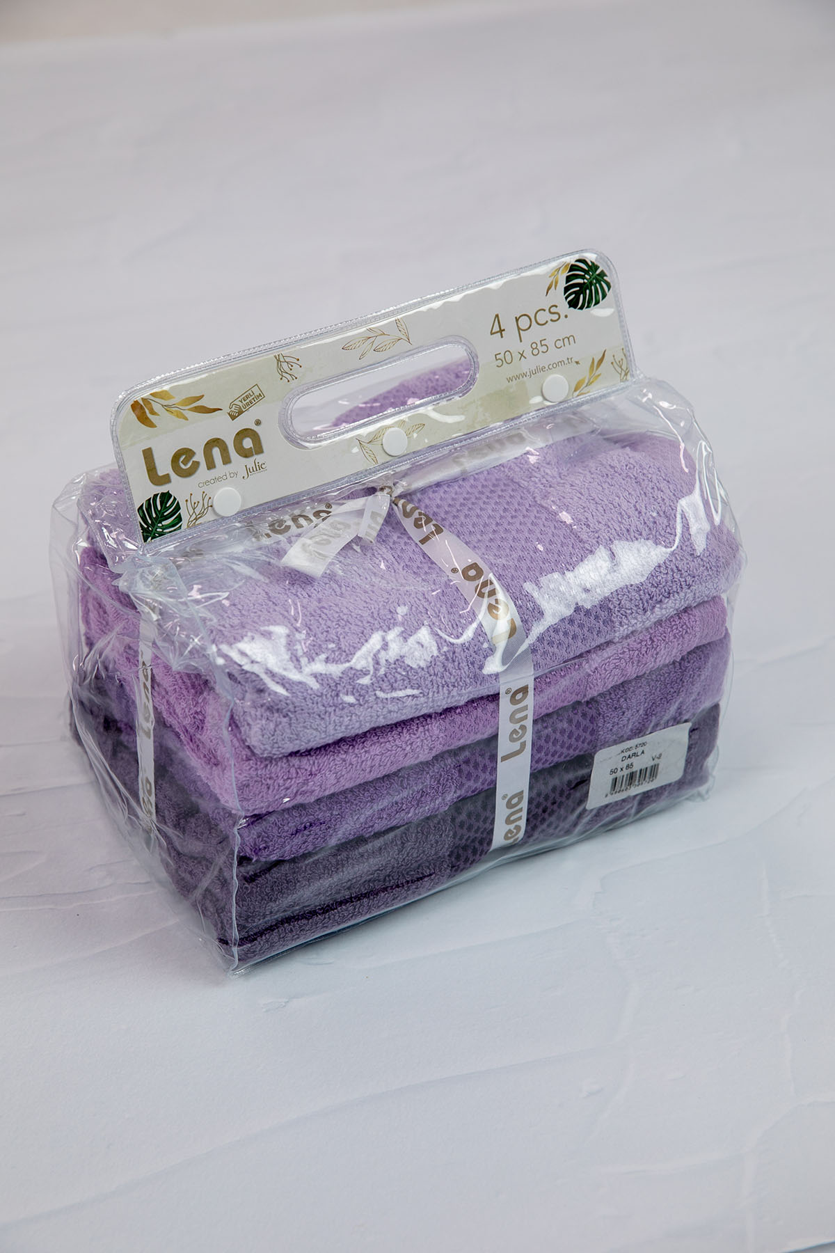 Favora Lena Darla 4lü Havlu Set 50x85 Cm - Mor
