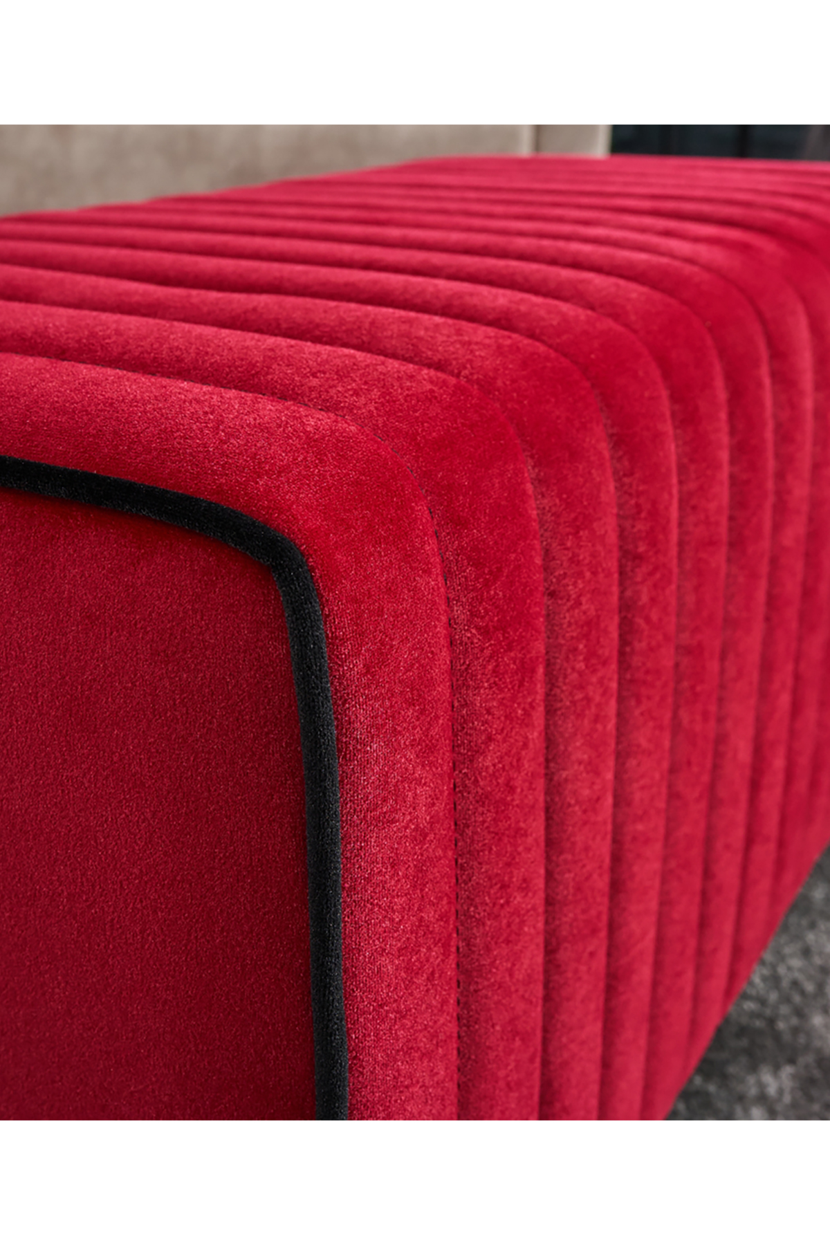 Favora Mabel Puf - Kırmızı