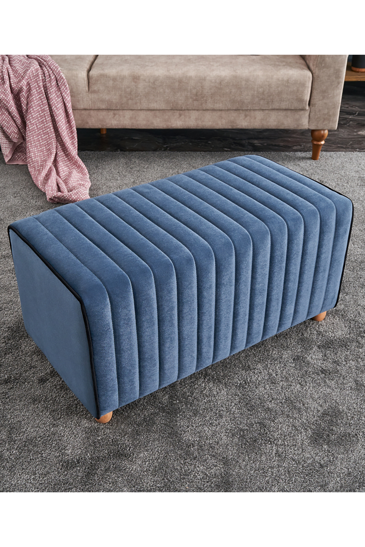 Favora Mabel Puf - Mavi