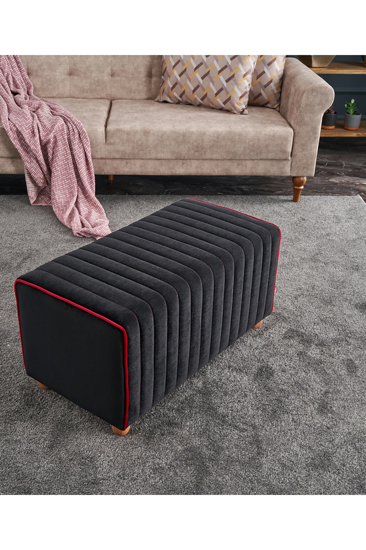 Favora Mabel Puf - Siyah