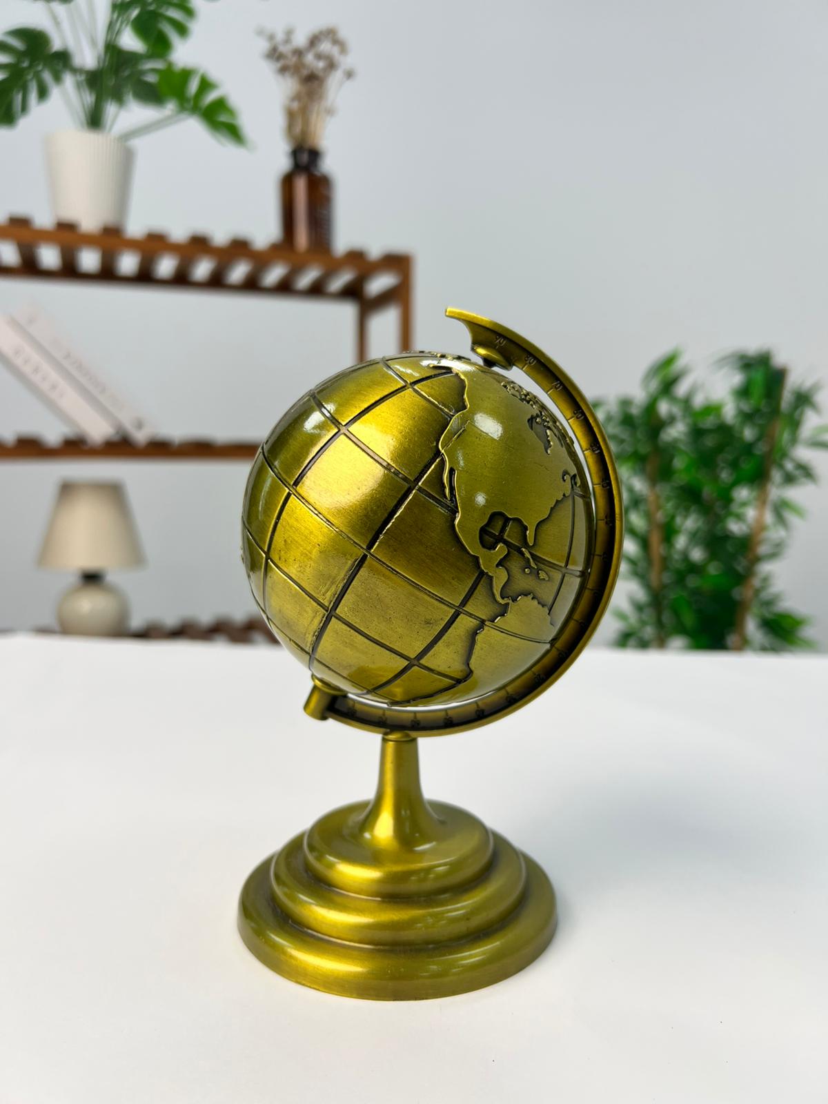 Favora Metal Dekoratif Dünya Obje - Gold Favora Metal Dekoratif Dünya Obje - Gold
