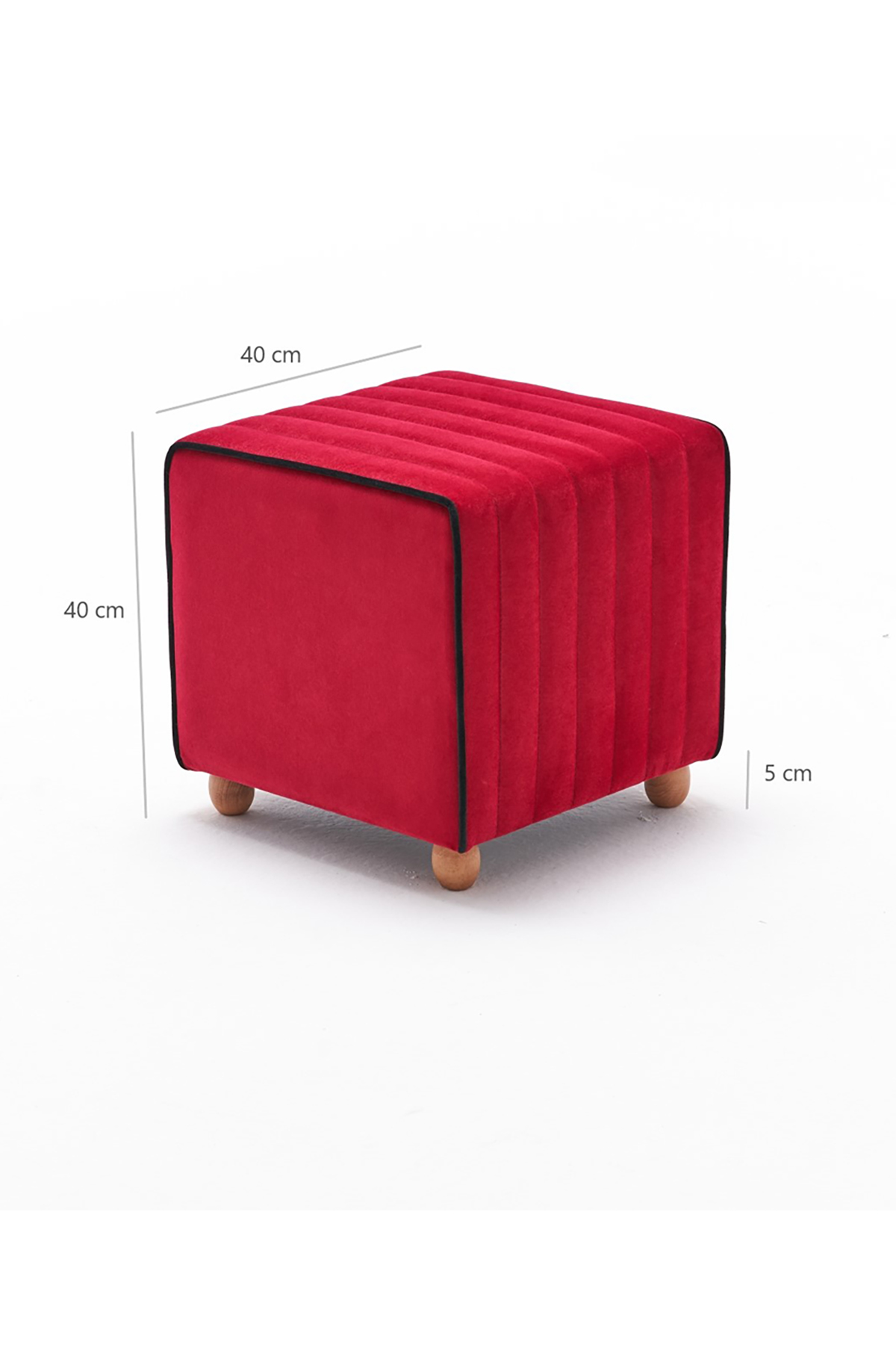 Favora Mona Puf - Kırmızı