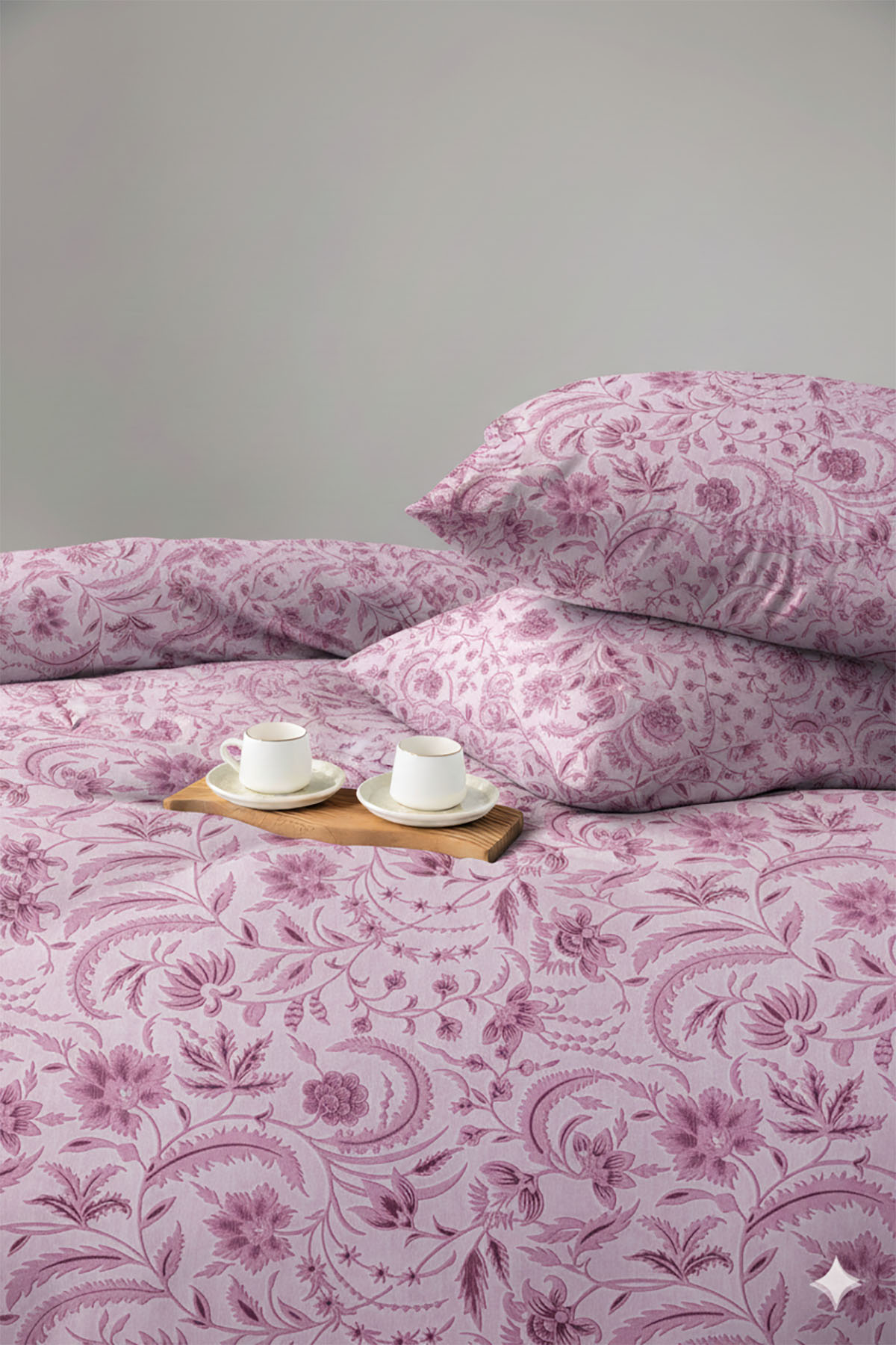 Favora Odeon Çift kişilik %100 Pamuk Nevresim Takımı - Mürdüm