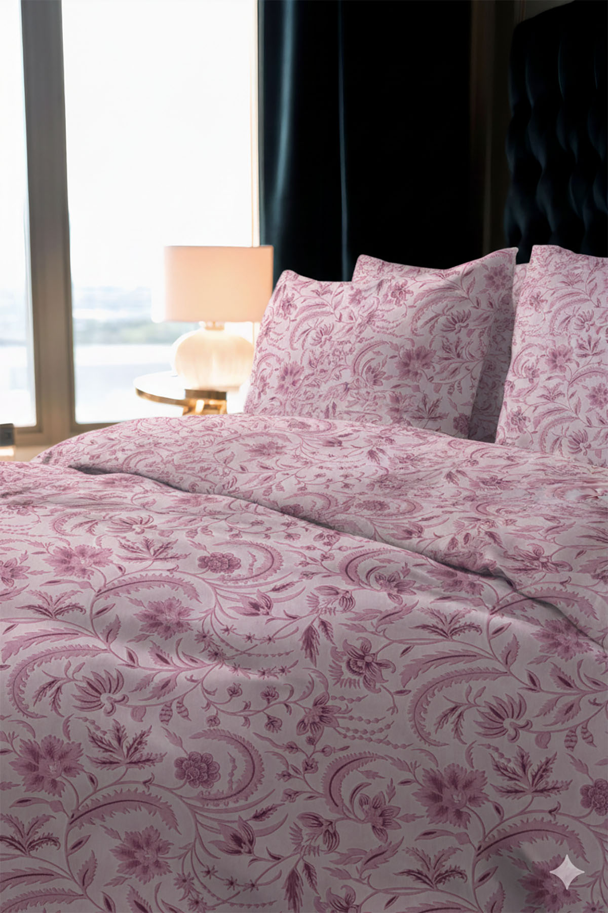 Favora Odeon Çift kişilik %100 Pamuk Nevresim Takımı - Mürdüm